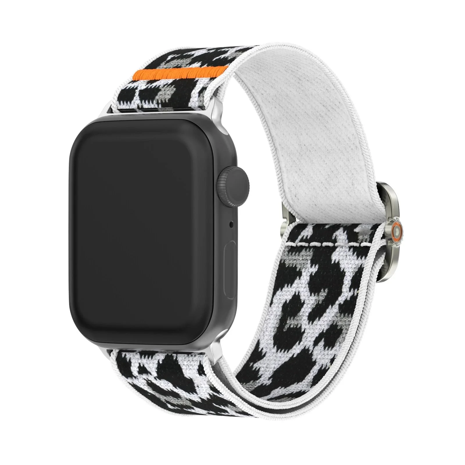 DL3 Mobilak Strap Compatible with Apple Watch Ultra/Ultra 2 Strap 49mm 46mm 45mm 44mm 42mm, Nylon Sport Band for iWatch Ultra SE Series 10 9 8 7 6 5 4 3 2 1, Men - White Leopard
