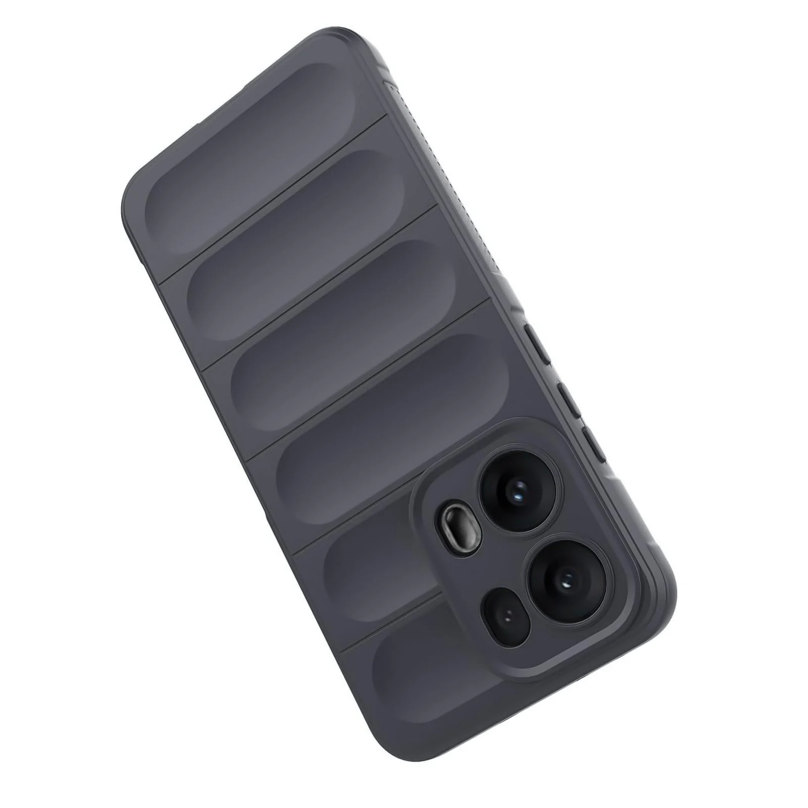 DL3 Mobilak Flexible Silicone and TPU Protective Case with Camera Protection for OPPO Reno 13 Pro 5G - Dark Gray