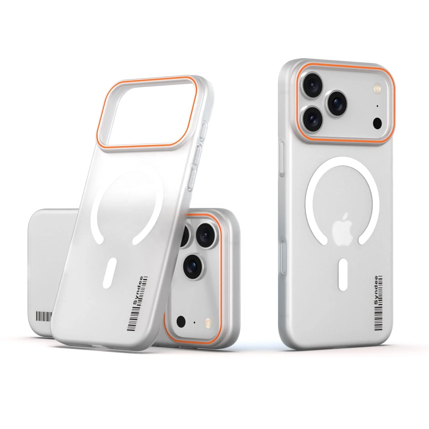DL3 Mobilak Matte MagSafe-Compatible Magnetic Case for iPhone 17 Pro Max with Camera Protection and Ring Holder - Clear