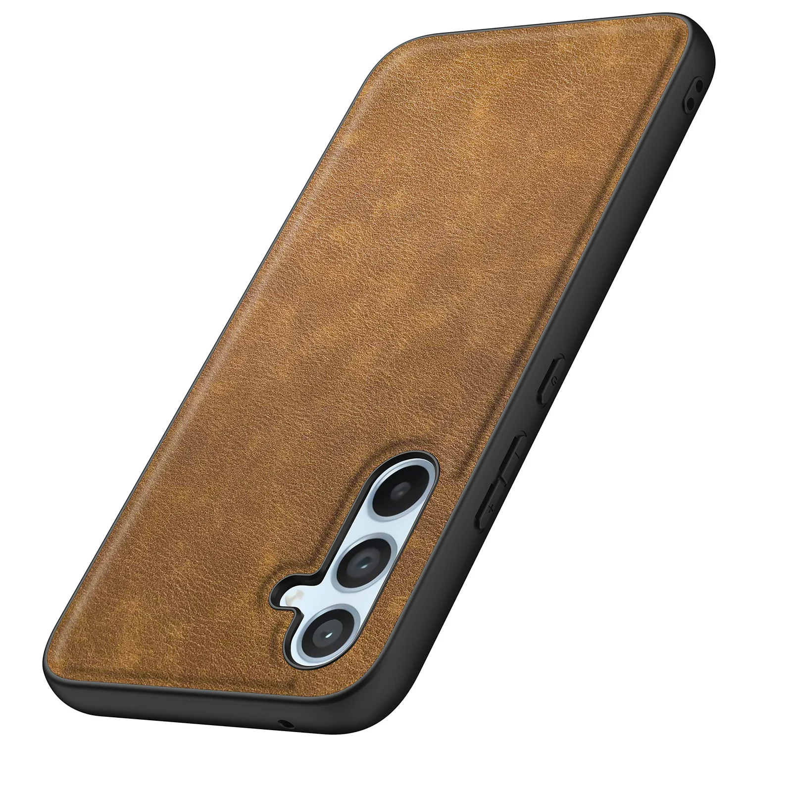 DL3 Mobilak Faux Leather Protective Case for Samsung Galaxy A54 5G with Camera Protection and Shockproof Design - Brown