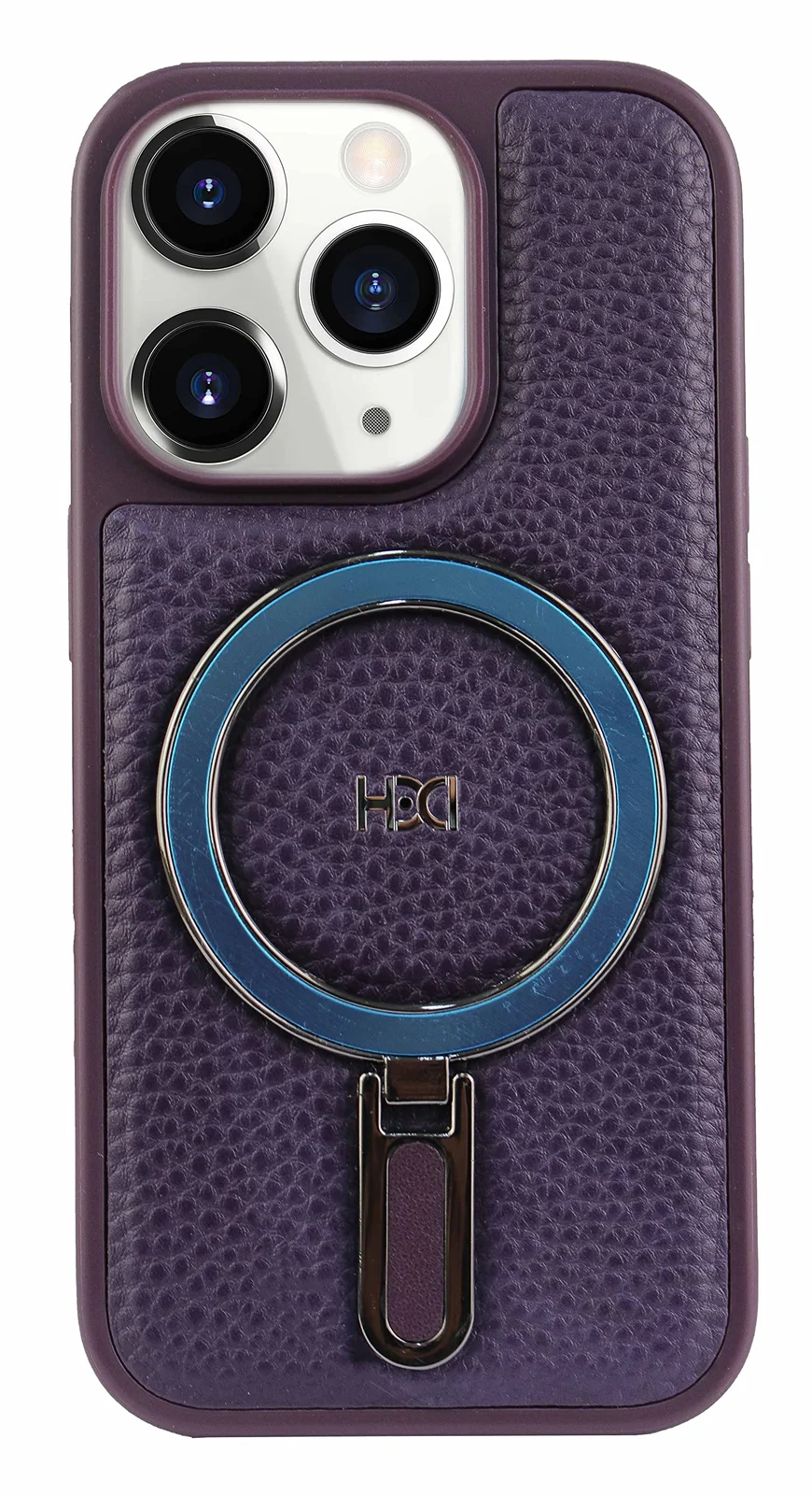 DL3 Mobilak Case Magnetic For Apple iPhone 11 Pro Max (6.5 Inch) [Compatible with MagSafe] with Stand, [Military Grade Drop Protection] Shockproof Leather Back Slim Protective Phone Case - Purple