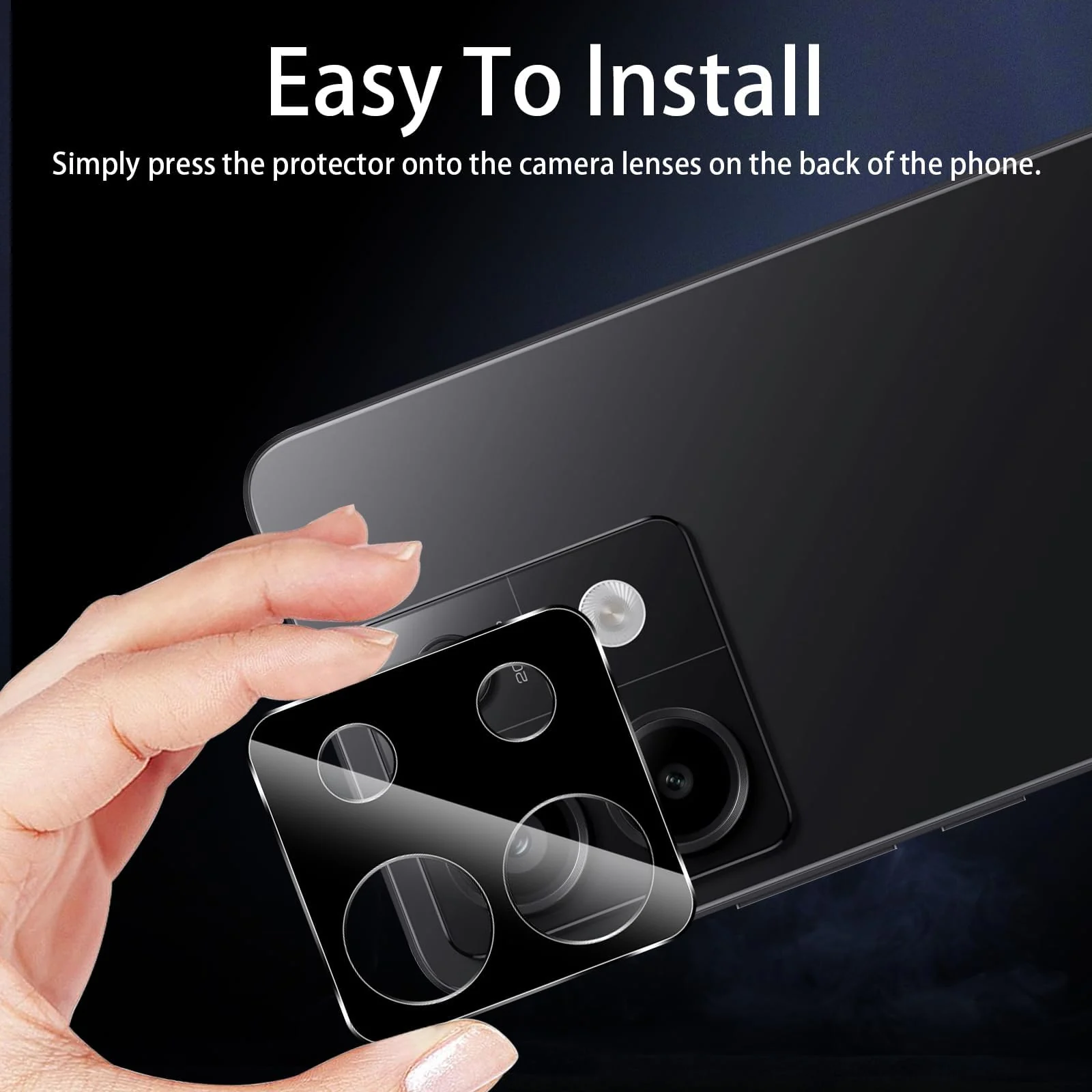 DL3 Mobilak Xiaomi Redmi Note 13 4G Camera Lens Protector Tempered Glass Screen Protector HD [Full Coverage][Anti-Scratch] Drop Protection Ultra Clear/Thin Lens Case - Black