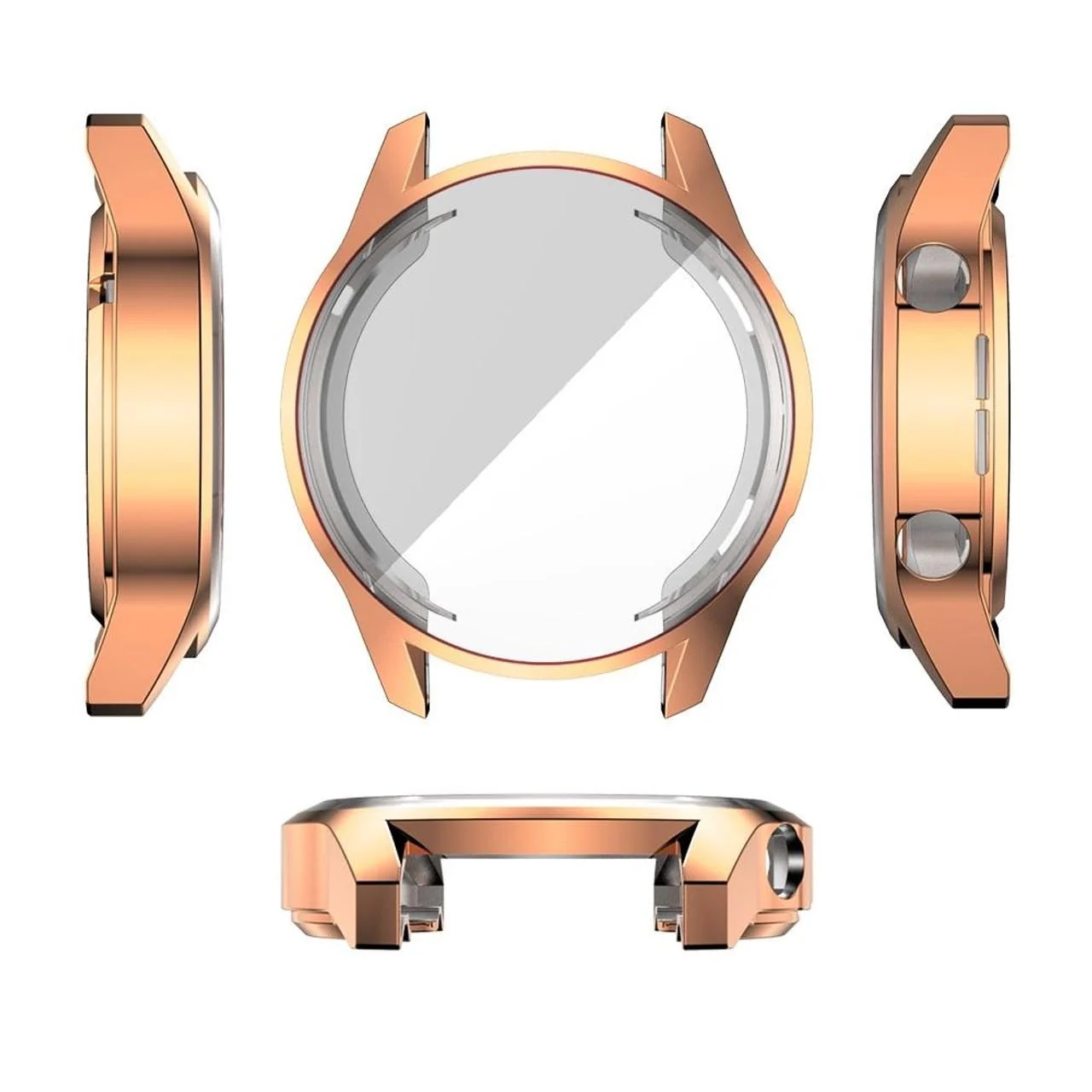 DL3 Mobilak Case Compatible with Huawei GT2 PRO Case All-Around Screen Protector Watch Soft TPU Shockproof Cover Slim Guard Thin Bumper Protector - Rose Gold