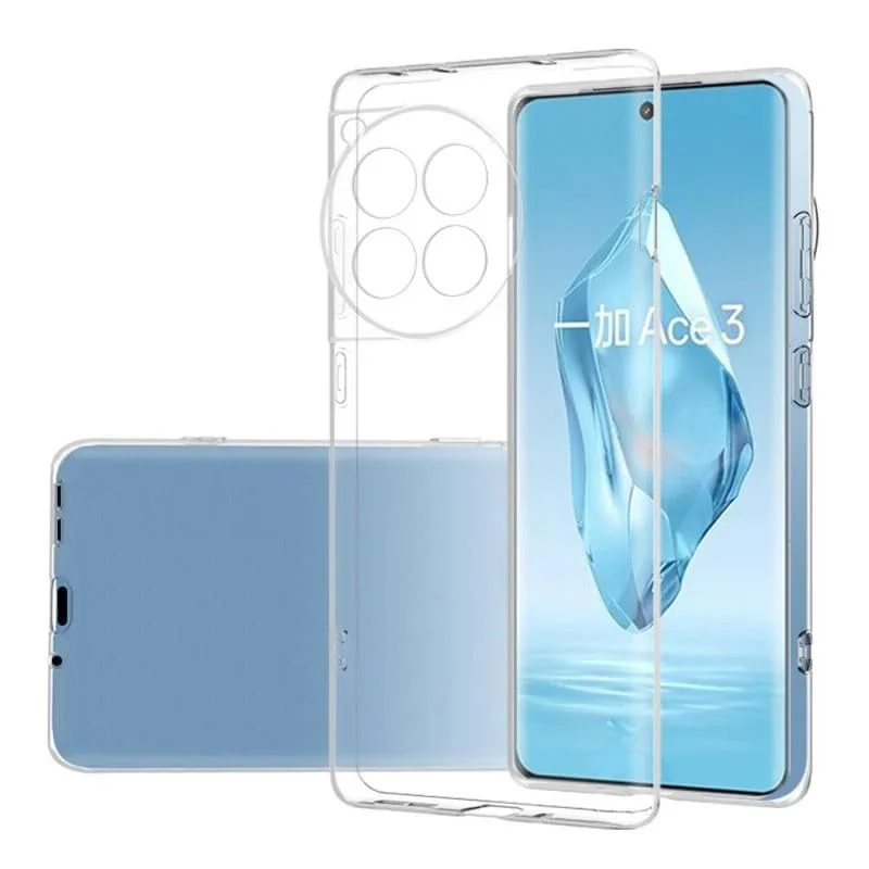 Mobigon Case Compatible with Oneplus 12R, Case Crystal Soft TPU Gel Case Flexible Silicone Anti-Scratch Camera Protection TPU Cover - Clear