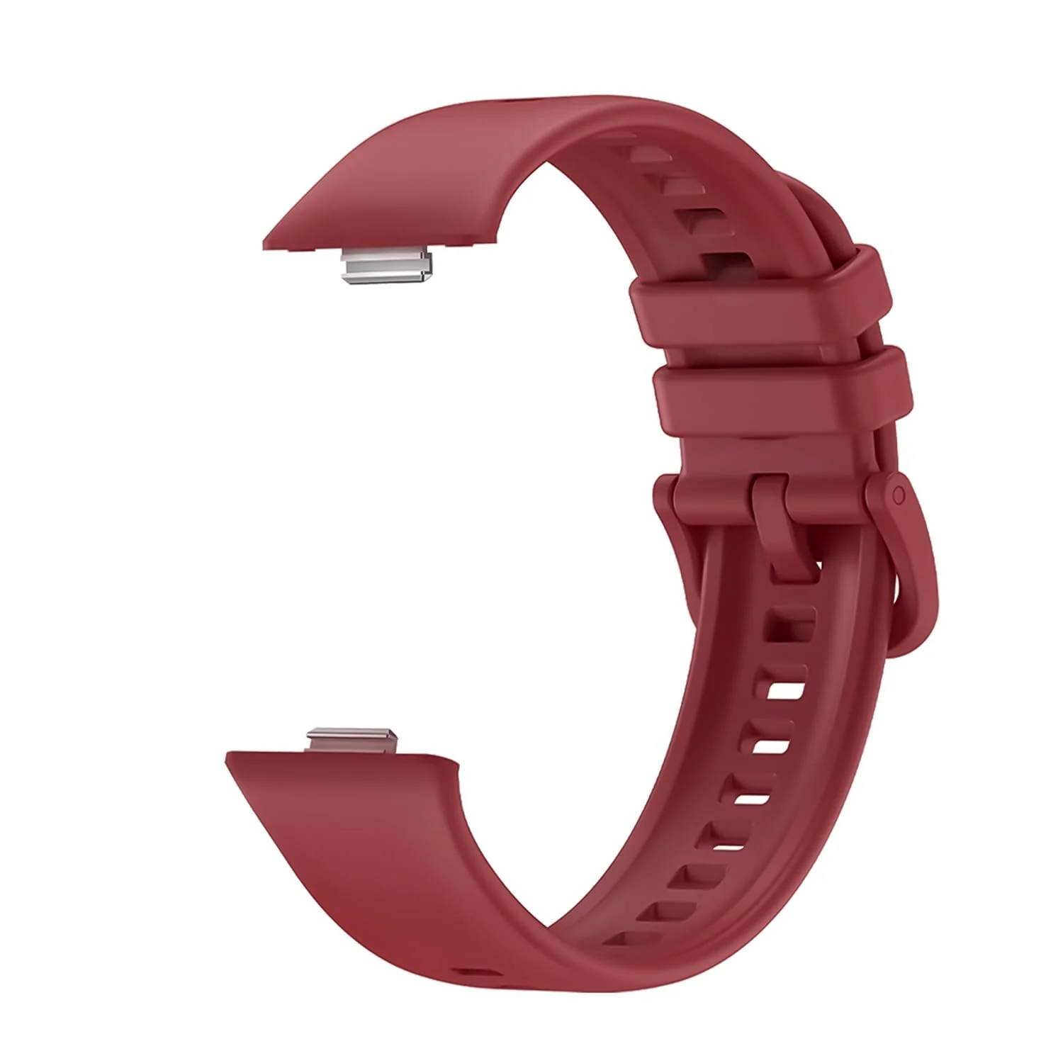 DL3 Mobilak Silicone Bracelet for Huawei Watch Fit 3/Watch Fit 4 Pro/Fit 4 Strap, Soft Silicone Sport Replacement Strap for Women/Men, Adjustable Waterproof Sports Band - Dark Red