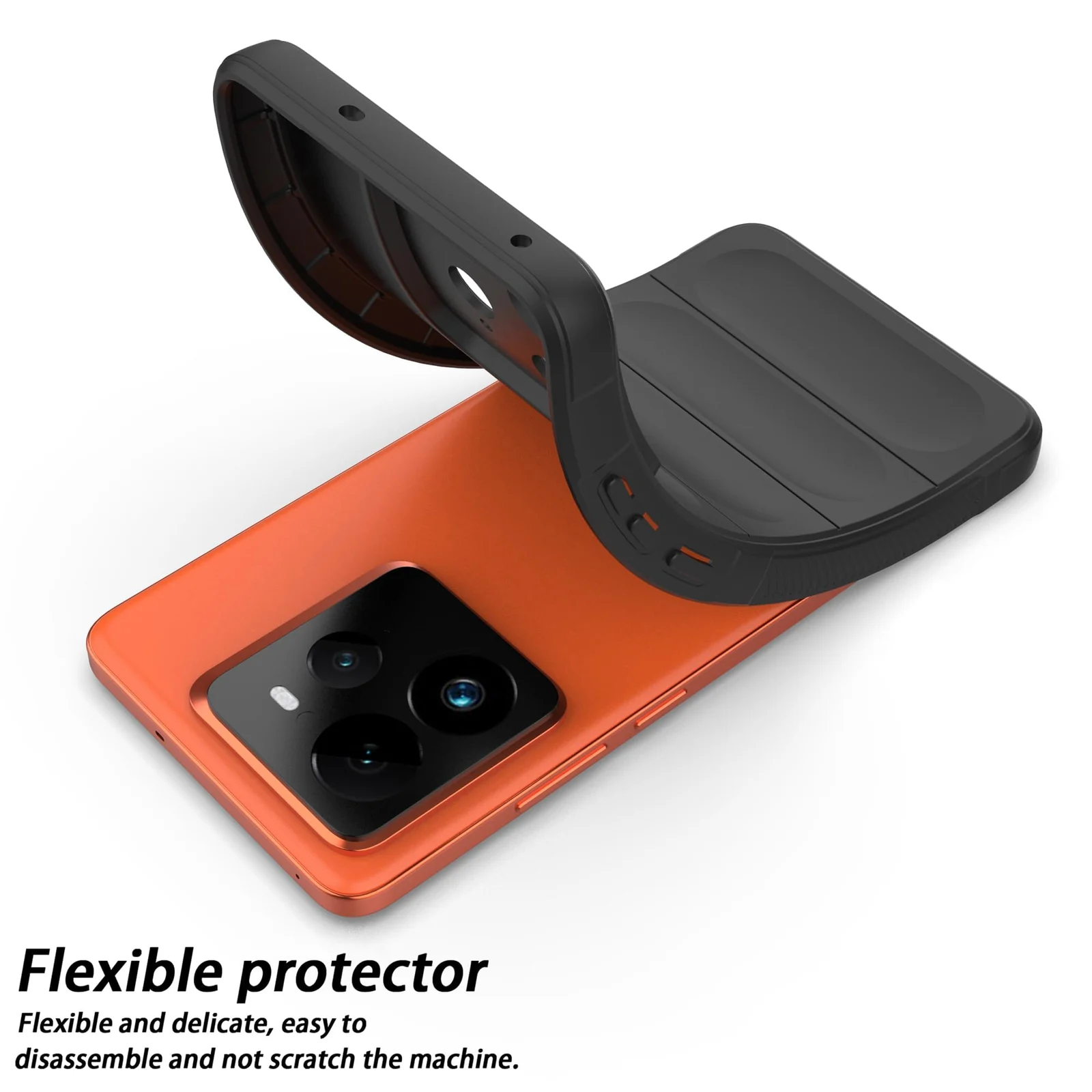 DL3 Mobilak Flexible Silicone and TPU Protective Case with Camera Protection for realme GT 7 Pro 5G - Black