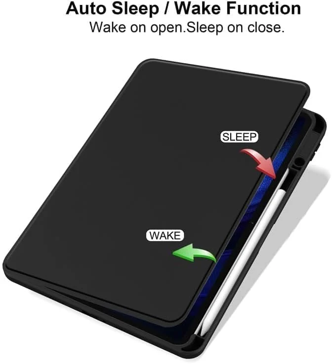 "DL3 Mobilak Case for Xiaomi Pad 6S Pro(for Xiaomi Pad 6S Pro 12.4"") Rotation Multi-angle Stand Slim Cover PU leather + Transparent Acrylic with Pen Holder Auto Wake/Sleep - Black"