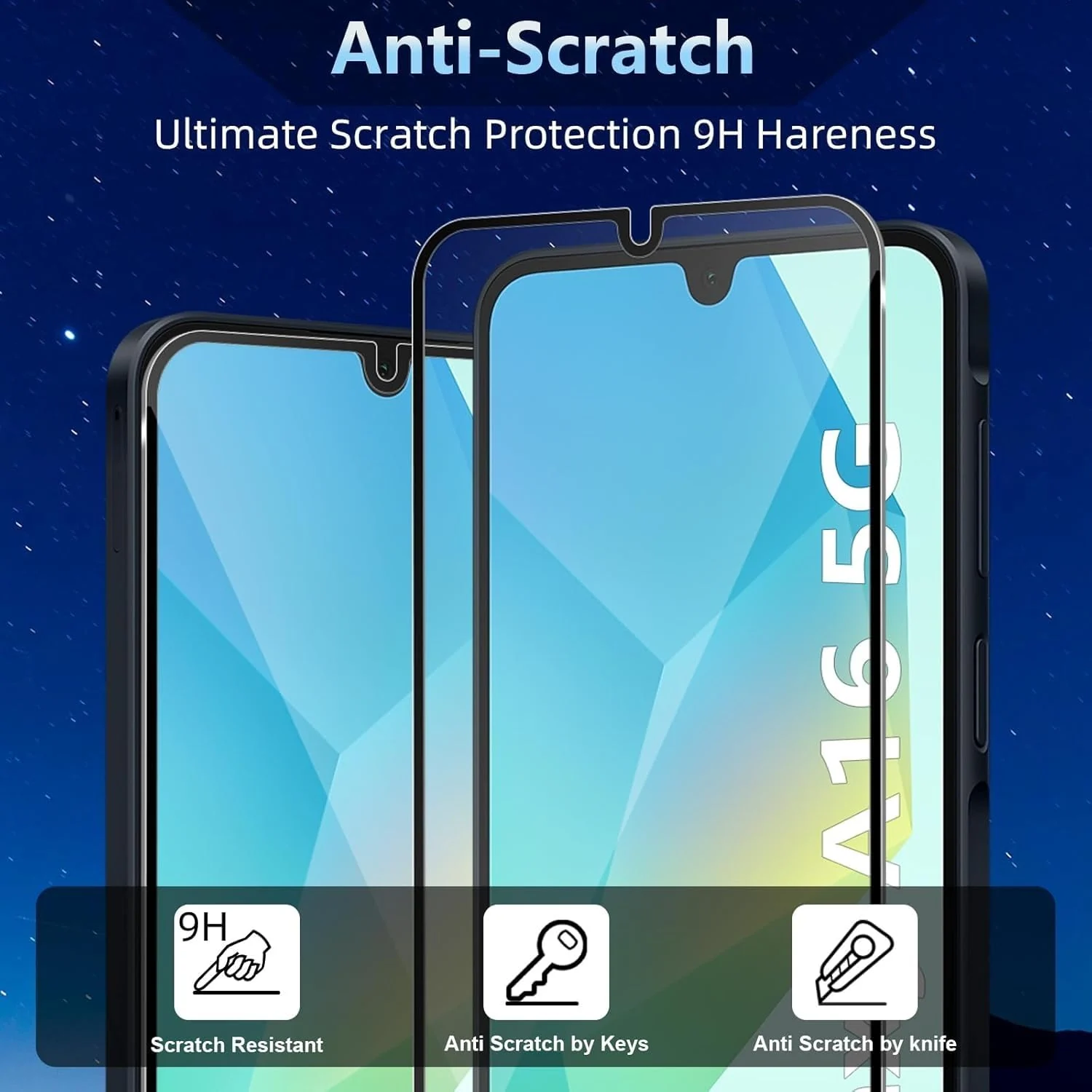 DL3 Mobilak for Samsung Galaxy A16 Tempered Glass Screen Protector, 9H Hardness Anti-Scratch Tempered Glass flim, Case Friendly, Anti-Scratch - Clear