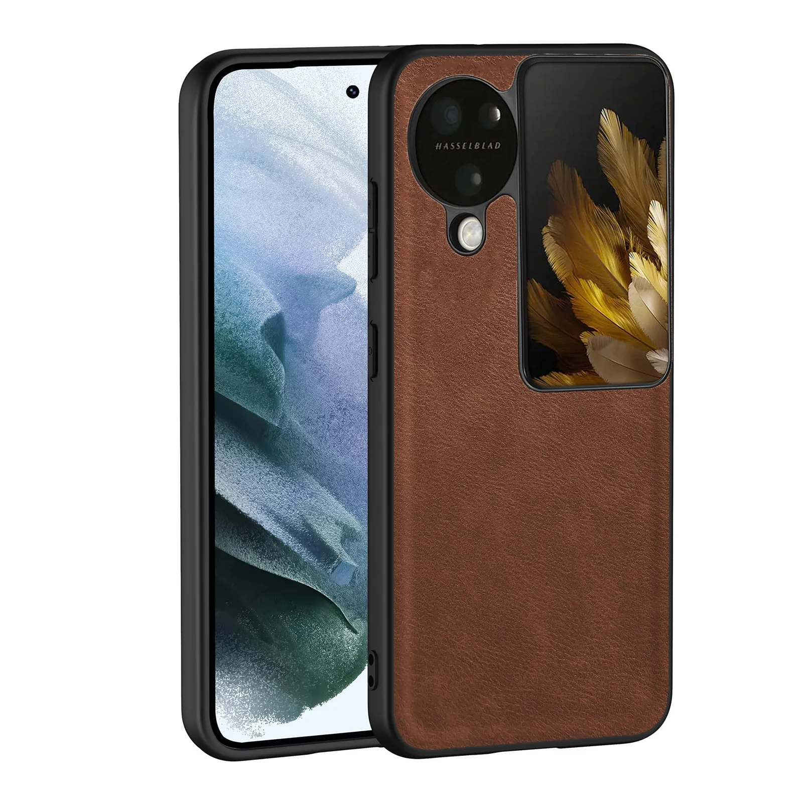 Dl3 Mobilak Case for Oppo Find N3 Flip Leather Case,Anti-Drop, Anti-Shock, Non-Slip Texture,Simple Cell Phong Cover (Gray)