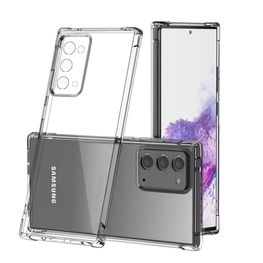 DL3 Mobilak Case Compatible with Samsung Galaxy Note 20, Cover Silicone TPU Gorilla Anti-shock Protector Camera Shockproof Corners - Clear