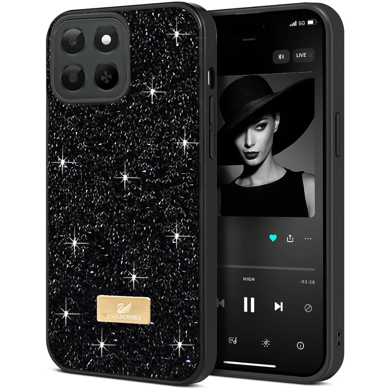 Honor X7D — DL3 Mobilak Glitter Protective Case for Honor X7D, Supports wireless charging, Shock-absorbing protection, Scratch-resistant surface