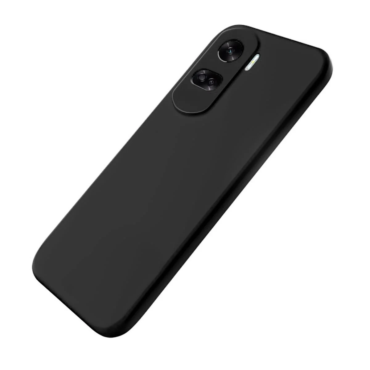 DL3 Mobilak Silicone Protective Case for Honor 90 Lite, Shock-absorbing protection, Scratch-resistant surface, Soft microfiber lining - Black