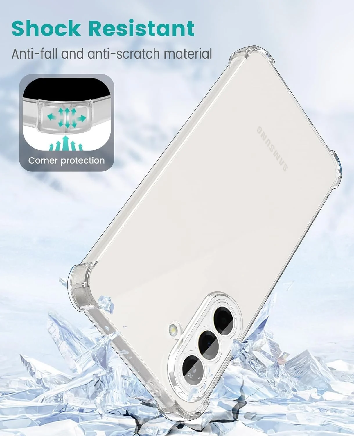 DL3 Mobilak Clear TPU Case for Samsung Galaxy A57 5G, Camera protection, Shock-absorbing protection, Scratch-resistant surface - Clear