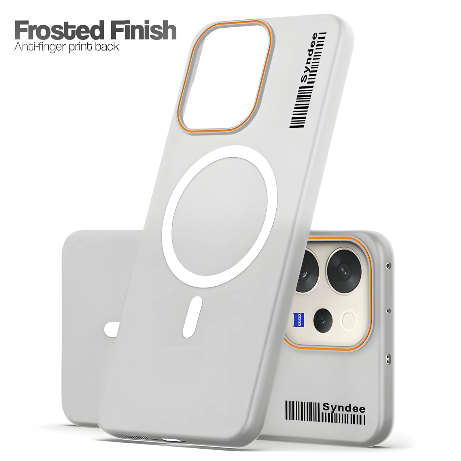 DL3 Mobilak Translucent Matte Case for Honor 600 Lite, Compatible with MagSafe accessories, Shock-absorbing protection, Integrated ring holder - Clear