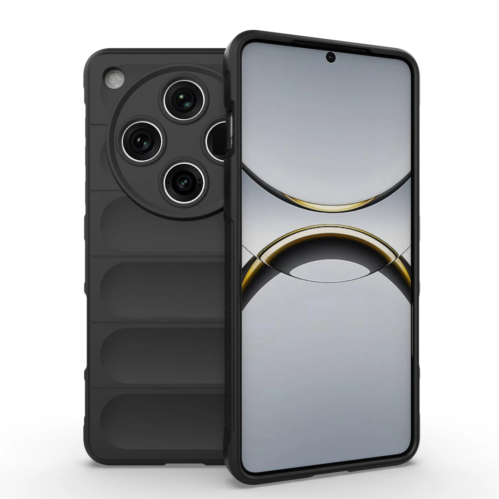 DL3 Mobilak Flexible Silicone and TPU Protective Case with Camera Protection for OPPO Find X8 Pro - Black