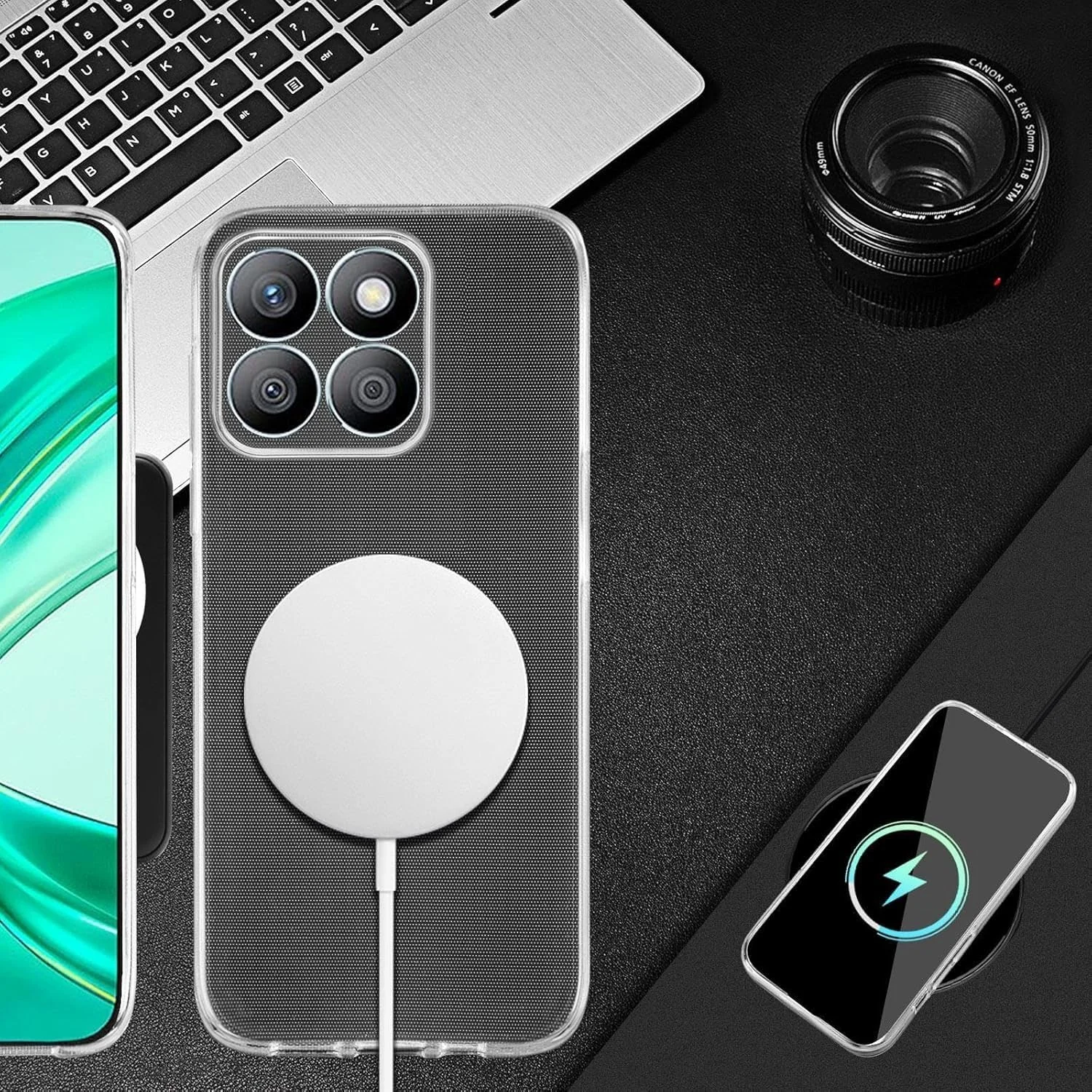 DL3 Mobilak Case Compatible with Honor X7C, Case Crystal Soft TPU Gel Case Flexible Silicone Anti-Scratch TPU Cover - Clear