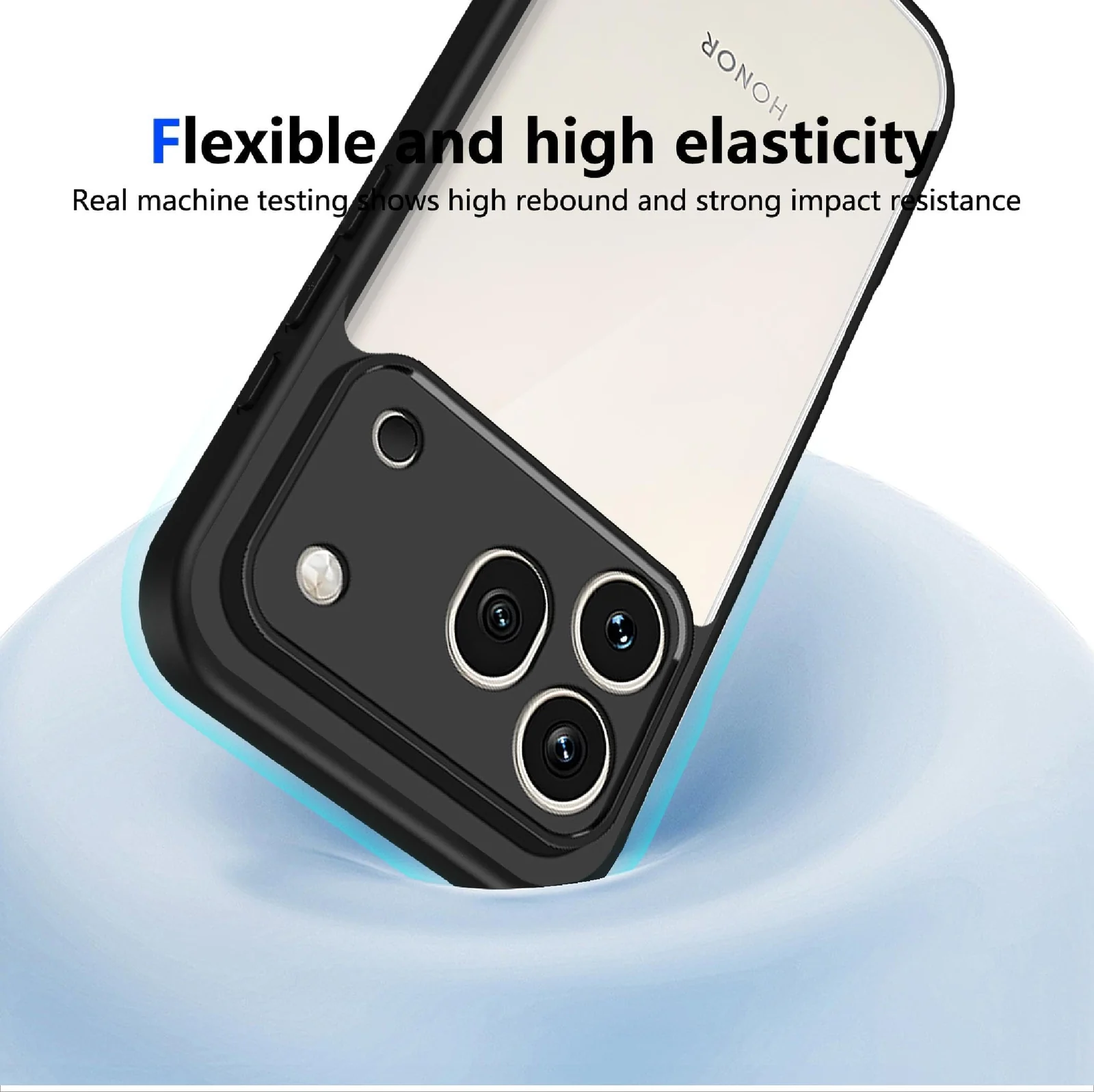 DL3 Mobilak Clear TPU Case for Honor 600 Pro 5G, Camera protection, Shock-absorbing protection, Scratch-resistant surface - Black