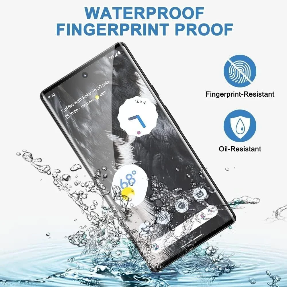 DL3 Mobilak Screen Protector for Google Pixel 7 Pro, Tempered Glass Screen Premium HD Protective, Scratch Resistant, NO-Bubble, 9H Hardness, Full Coverage Film - Clear