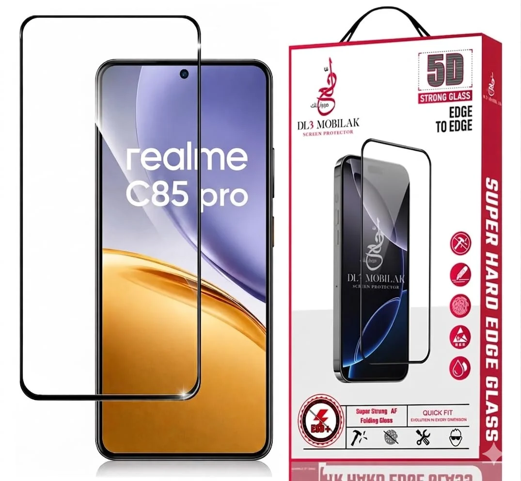 DL3 Mobilak for realme C85 Pro Tempered Glass Screen Protector, 9H Hardness Anti-Scratch Tempered Glass flim, Case Friendly, Anti-Scratch - Clear
