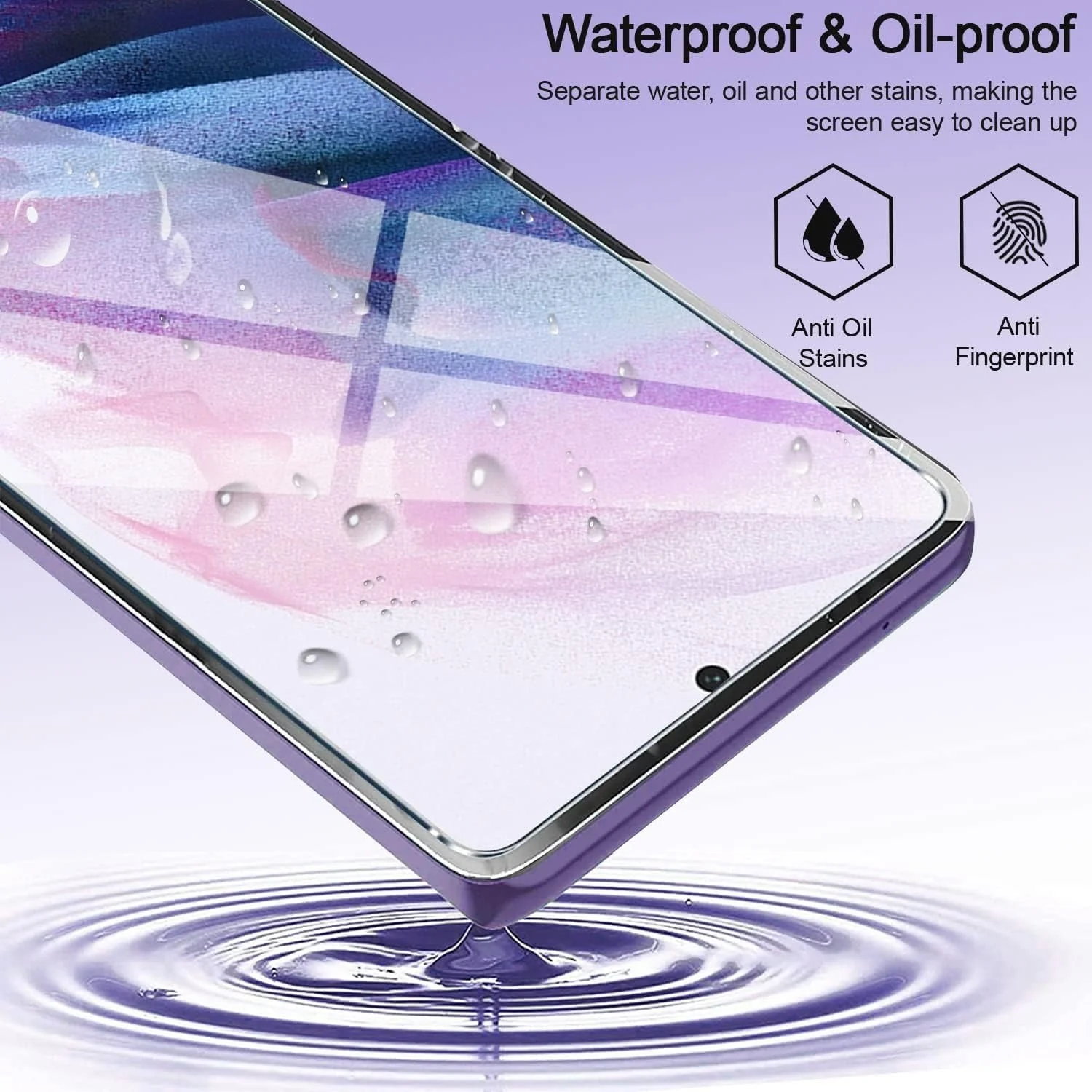 DL3 Mobilak 5D Full Glass Screen Protector For Samsung Galaxy S23 FE Frame Protector - Black