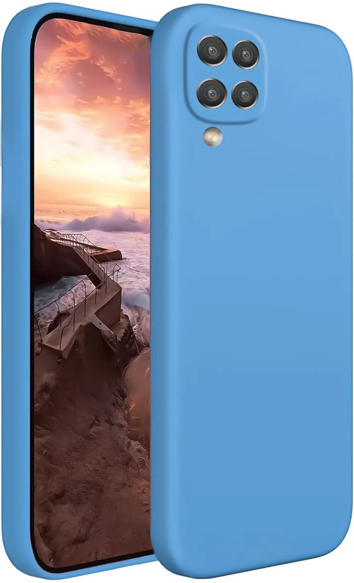 Dl3 Mobilak Samsung Galaxy M53 Case,Soft Flexible Silicone Gel Rubber Bumper Cover,Slim Fit Full Body Shockproof Protective Phone Case (Sky Blue)