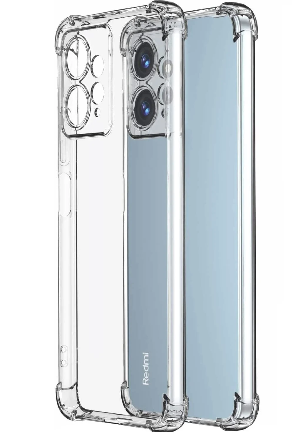 DL3 Mobilak Clear TPU Protective Case for Redmi note 12 4G with Camera Protection and Shockproof Design - Clear