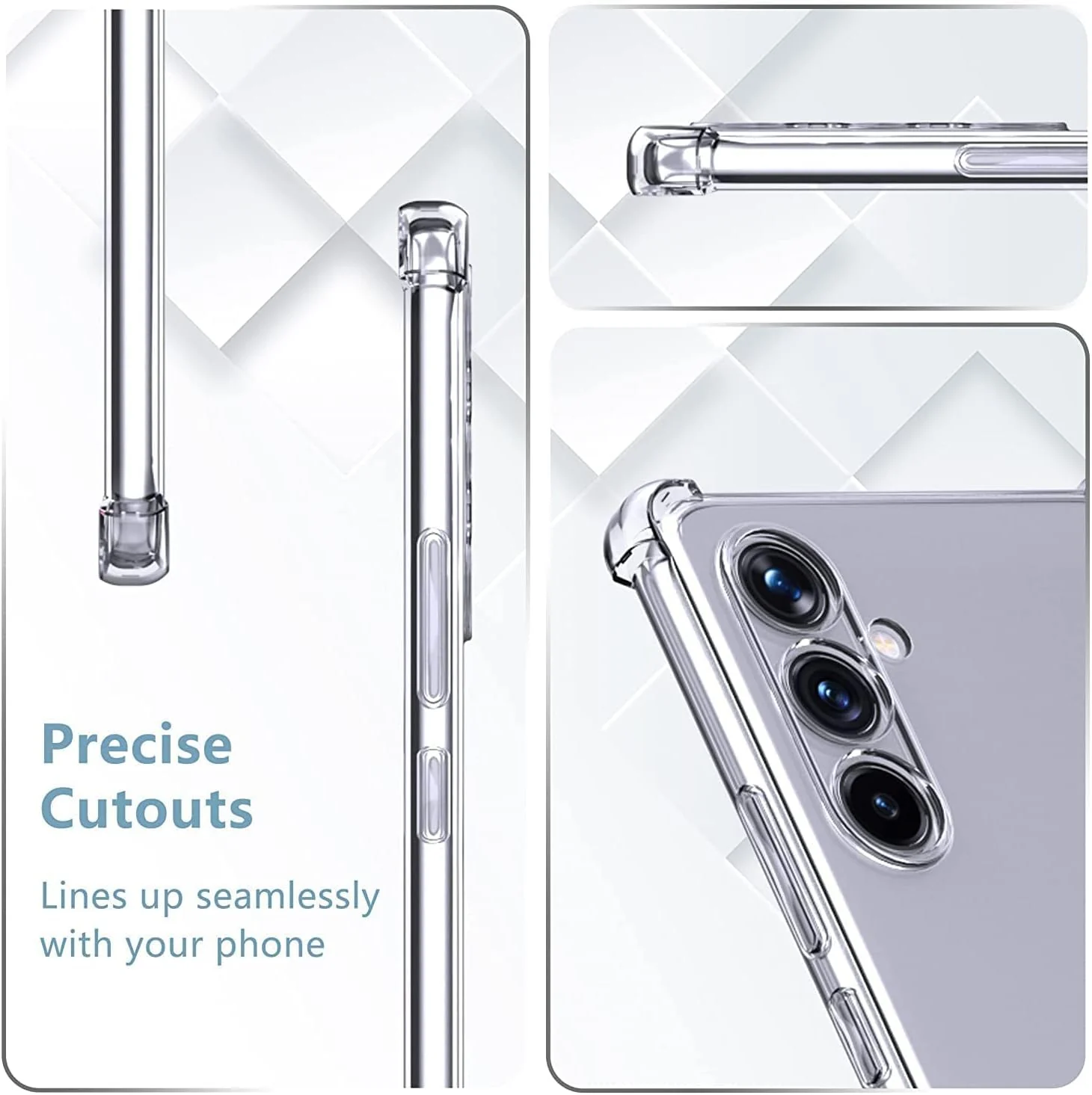 DL3 Mobilak Case Compatible with Samsung Galaxy A25, Cover Silicone TPU Gorilla Anti-shock Protector Camera Shockproof Corners - Clear