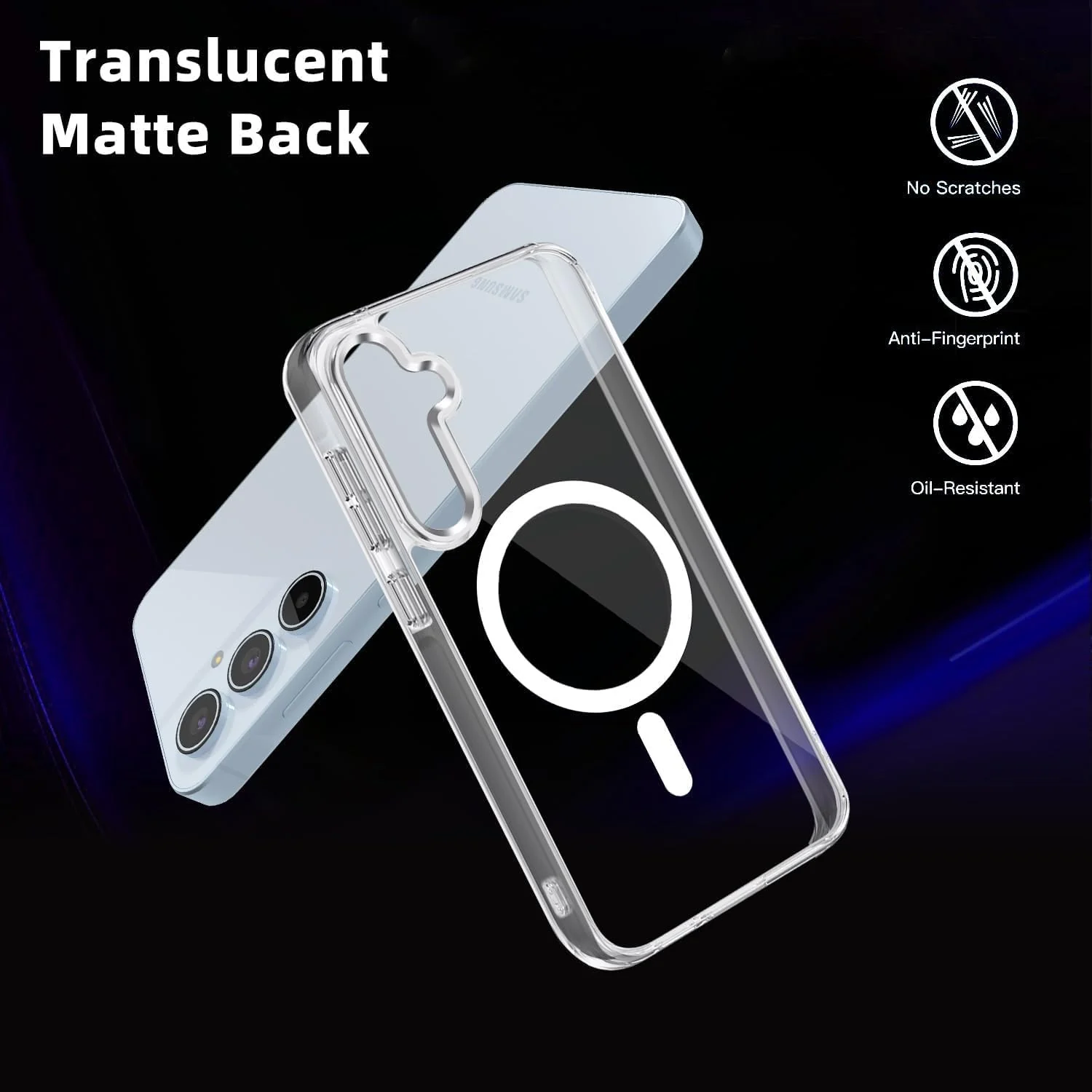 DL3 Mobilak for Samsung Galaxy A55 5G Case [Compatible with MagSafe] Slim Magnetic Bumper Case - Clear