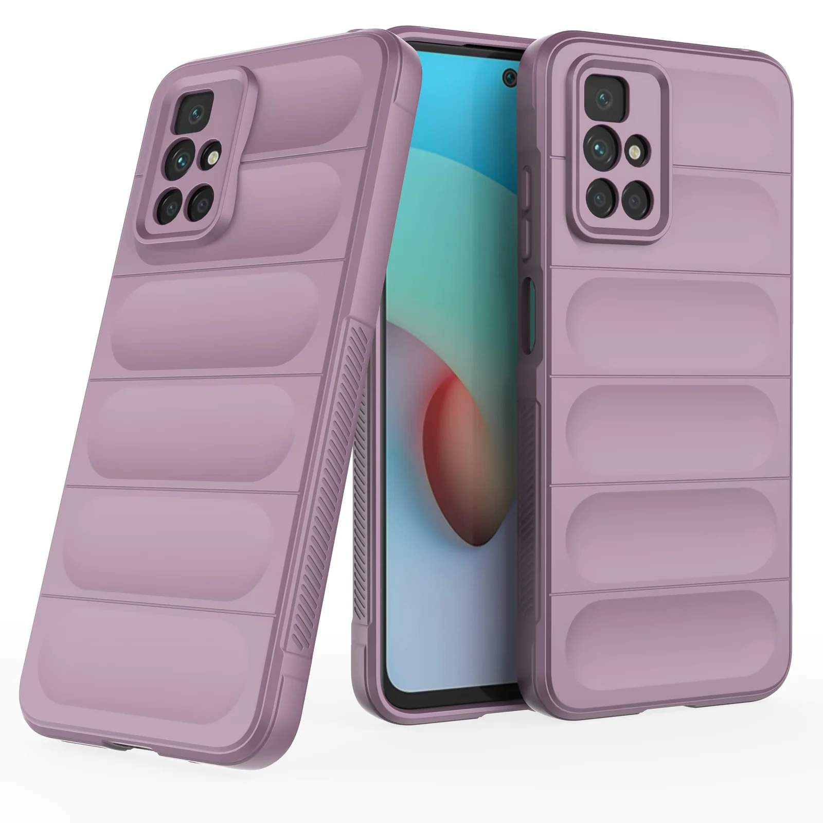 DL3 Mobilak Flexible Silicone and TPU Protective Case with Camera Protection for Xiaomi Redmi 10 4G / Redmi 10 2022 - Purple