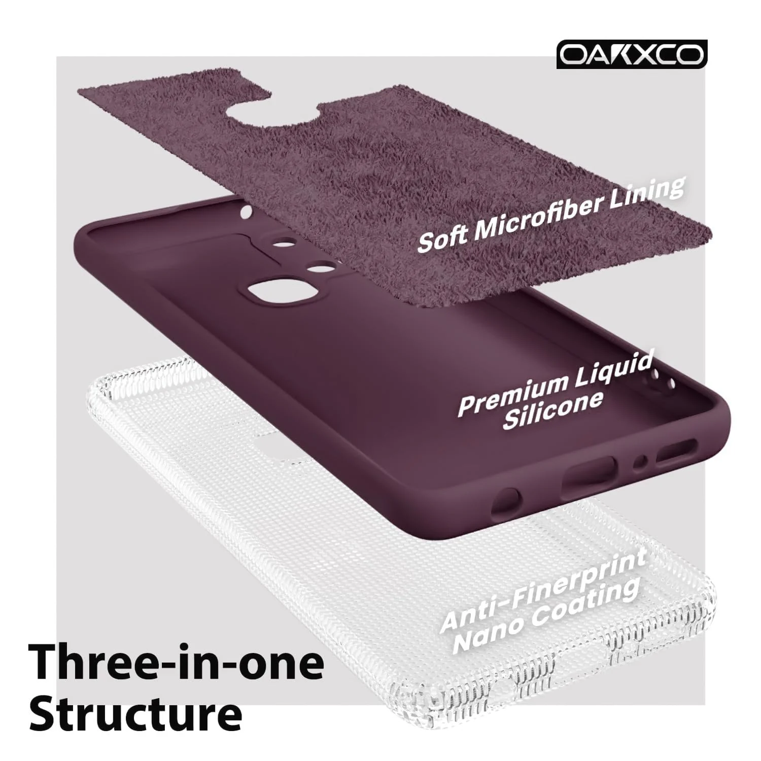DL3 Mobilak Silicone Protective Case for Samsung Galaxy A21s, Shock-absorbing protection, Scratch-resistant surface, Soft microfiber lining - Wine Red