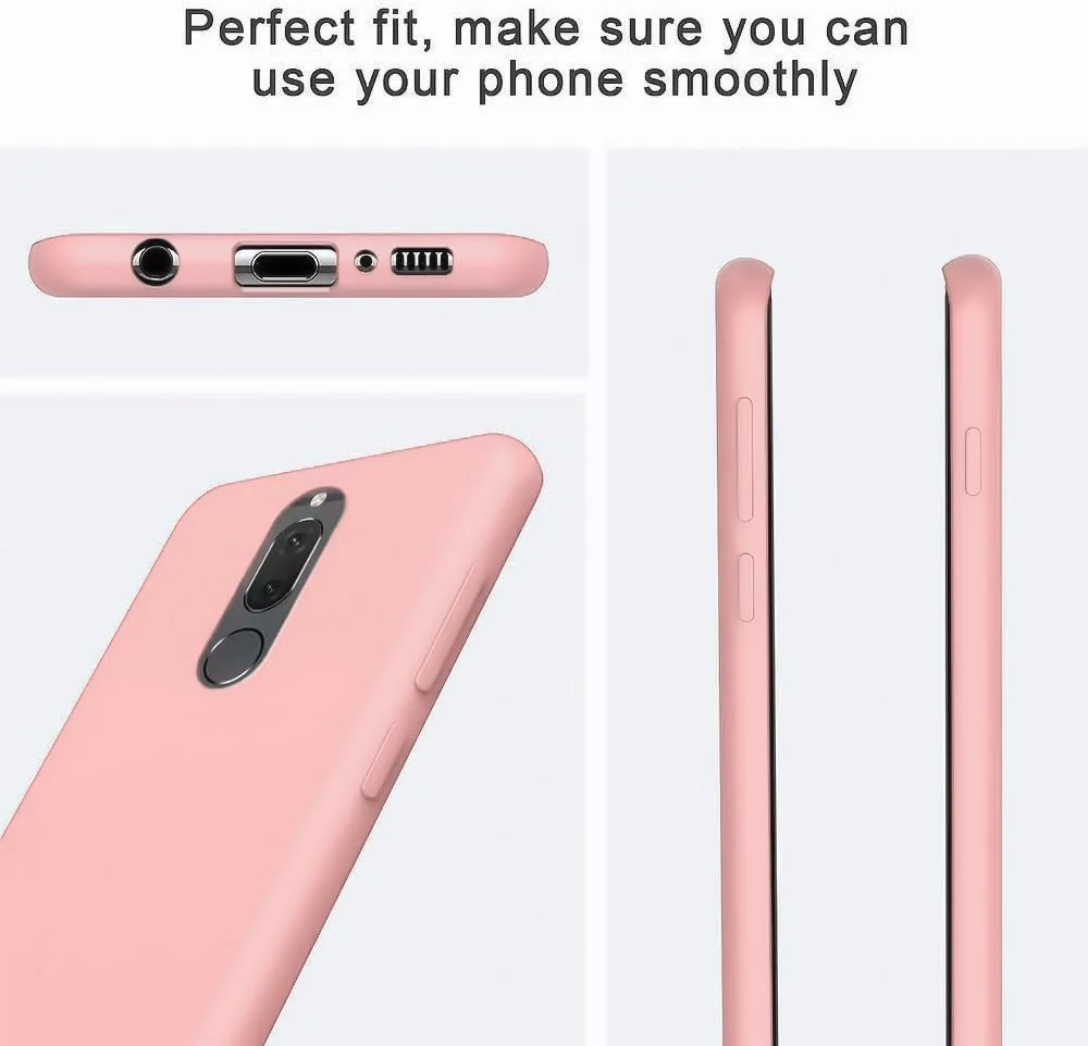 DL3 Mobilak Silicone Protective Case for Huawei Mate 10 Lite, Shock-absorbing protection, Scratch-resistant surface, Soft microfiber lining - Pink Sand