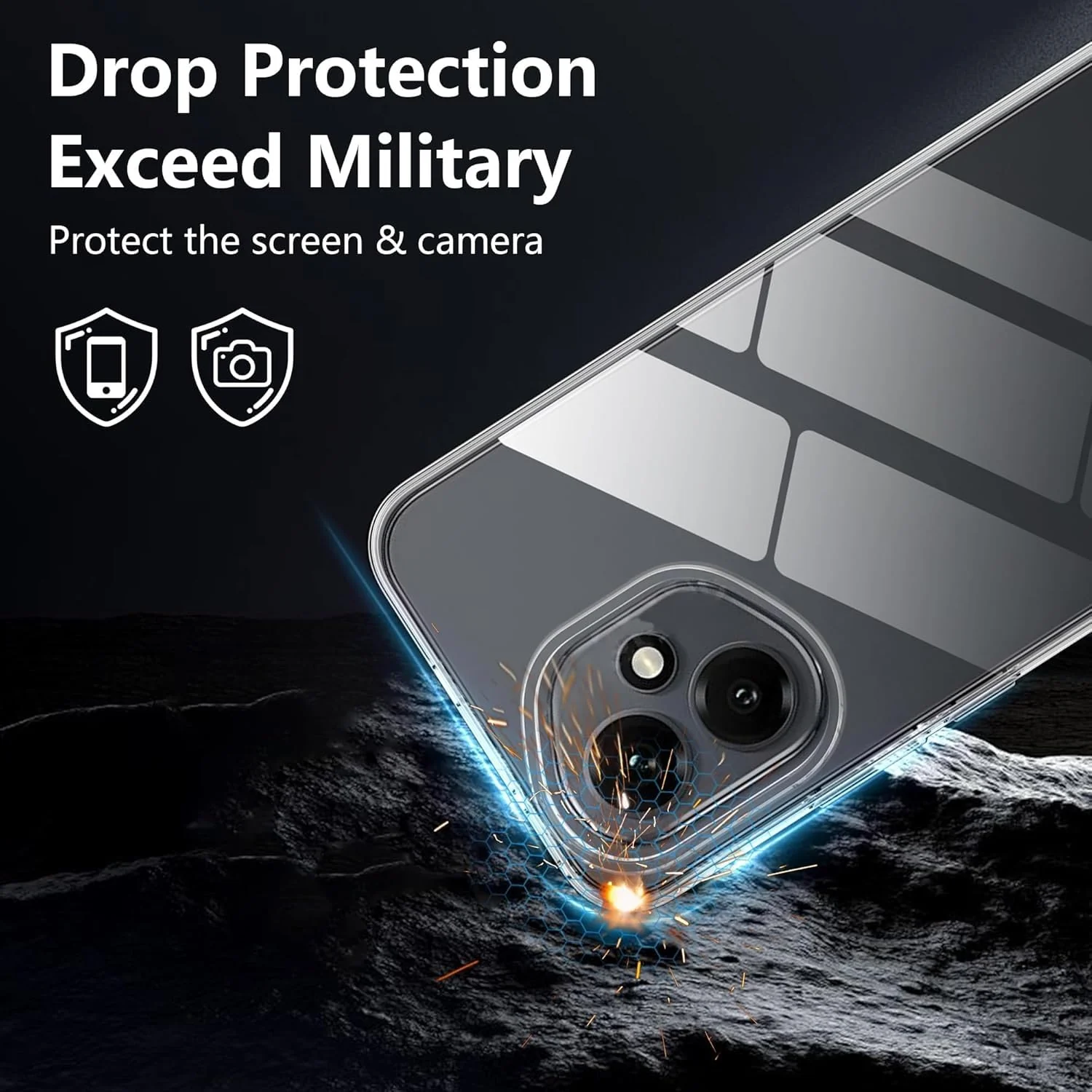 DL3 Mobilak Case Compatible with Honor 400 5G, Case Crystal Soft TPU Gel Case Flexible Silicone Anti-Scratch Camera Protection TPU Cover - Clear