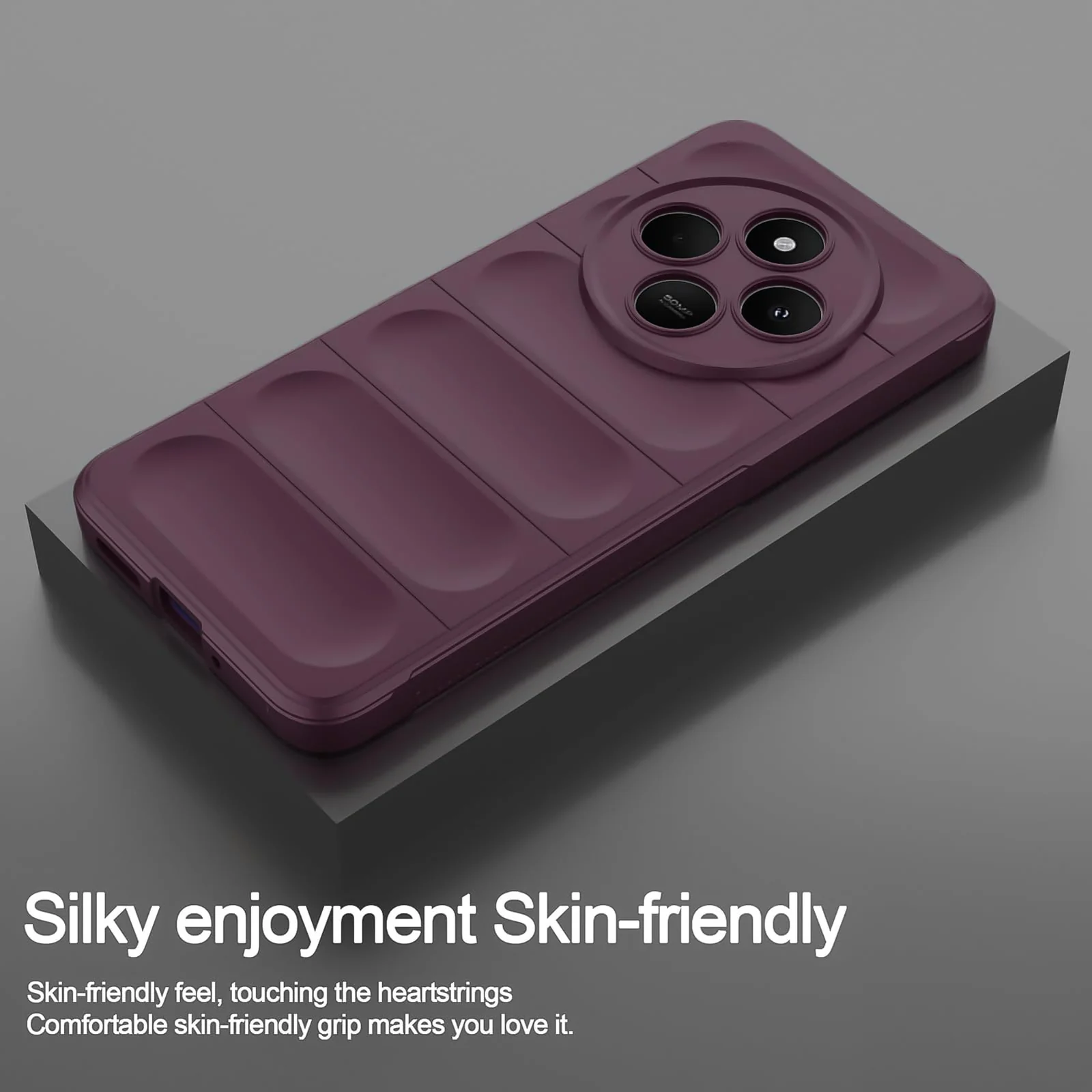 DL3 Mobilak Rugged Protective Case for Xiaomi Redmi 14C 4G / Poco C75, Camera protection, Shock-absorbing protection, Non-slip grip - Wine Red