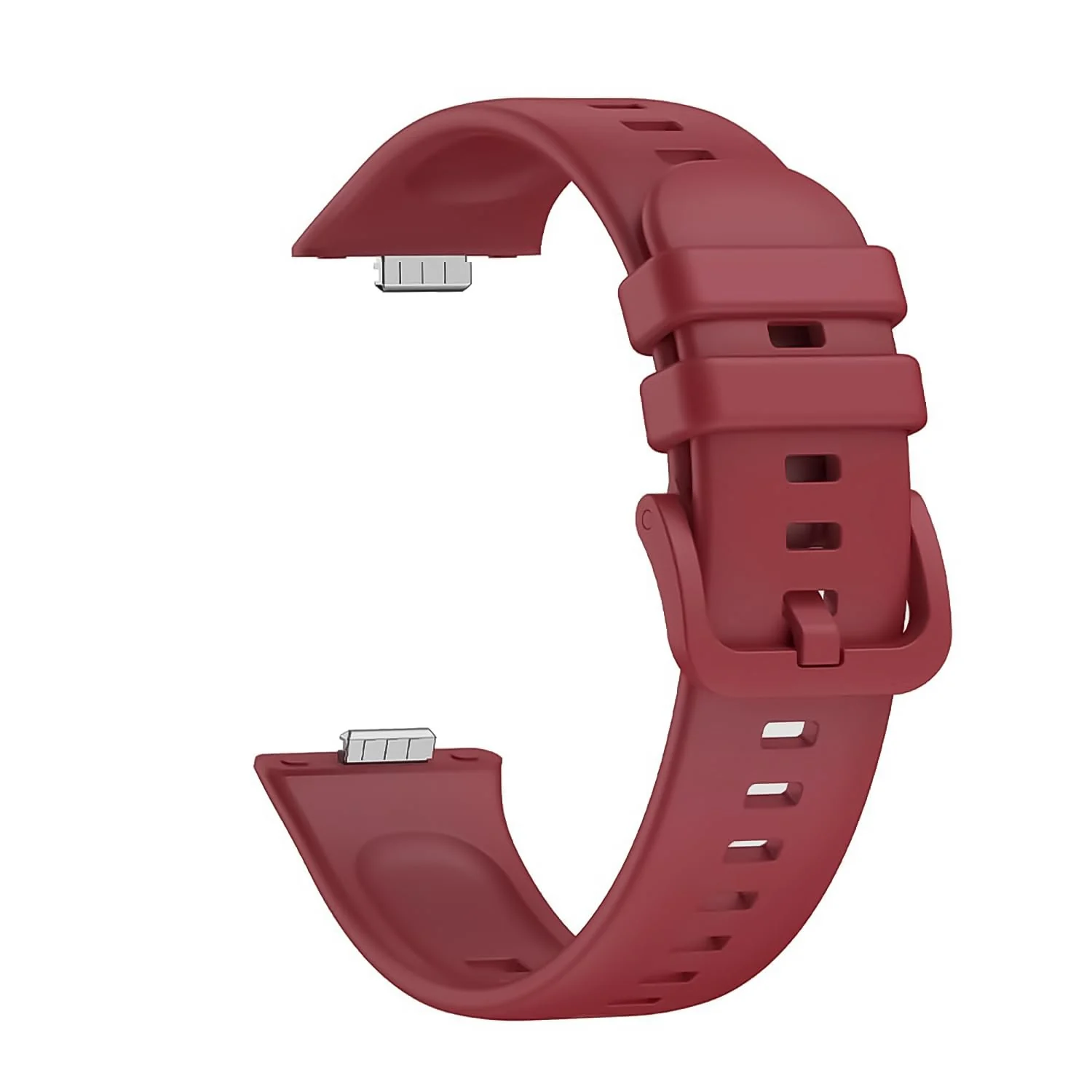 DL3 Mobilak Silicone Bracelet for Huawei Watch Fit 3/Watch Fit 4 Pro/Fit 4 Strap, Soft Silicone Sport Replacement Strap for Women/Men, Adjustable Waterproof Sports Band - Dark Red