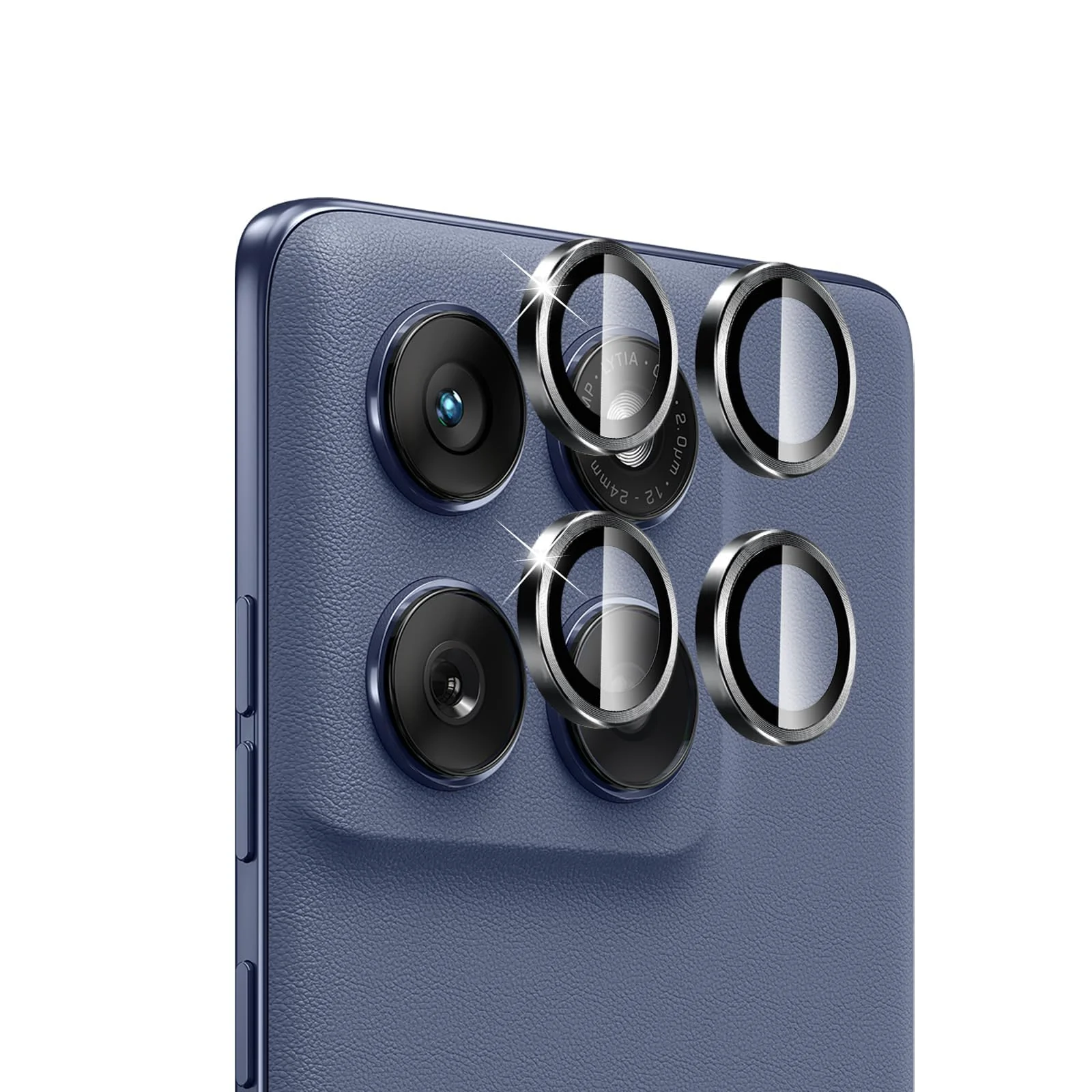 DL3 Mobilak Camera Lens Protector for Motorola Moto Edge 60 Fusion/Edge 60/60 Pro Accessories, 9H Tempered Glass Metal Individual Ring Camera Cover Screen Protector, Case Friendly - Black