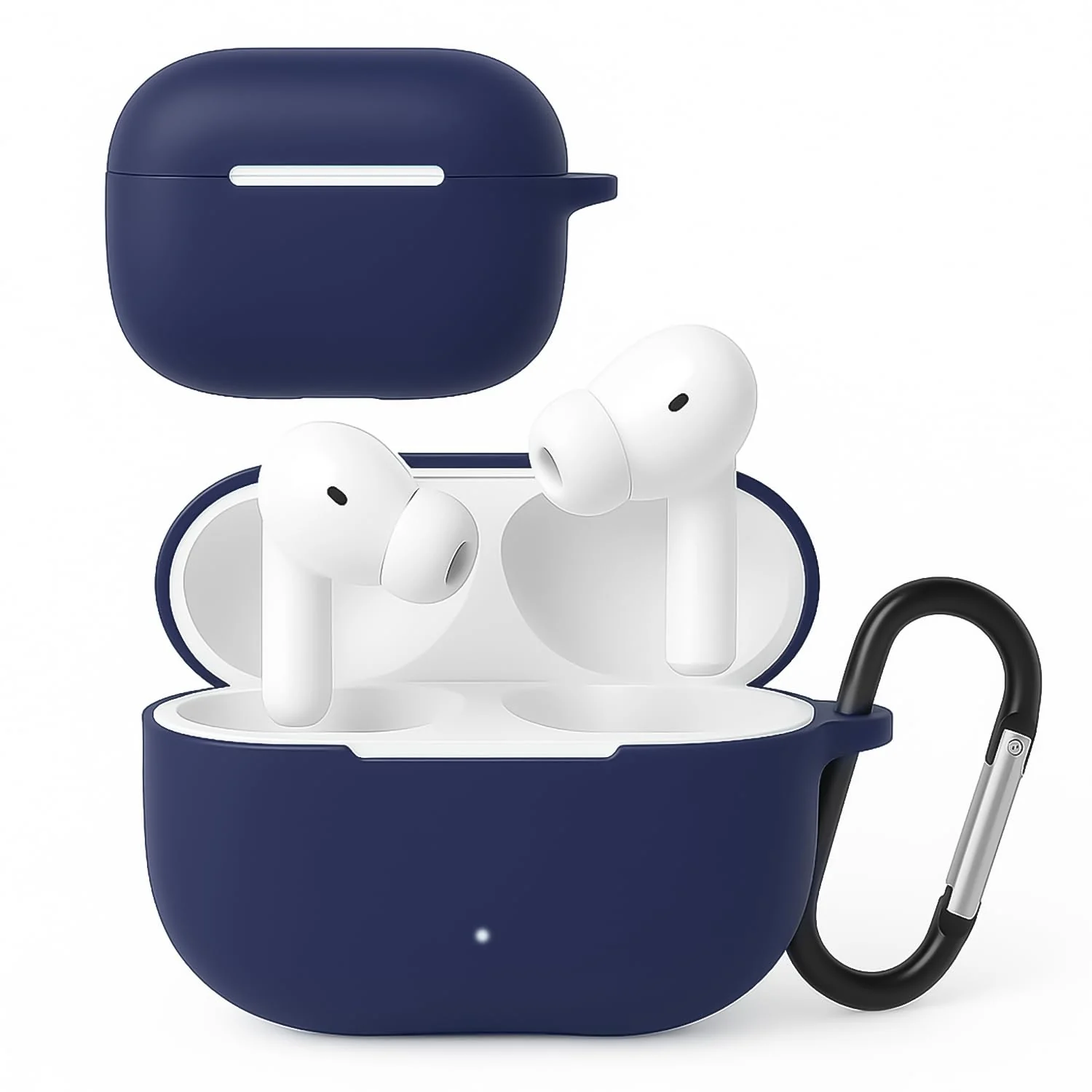 DL3 Mobilak Compatible with HONOR CHOICE X7 Lite Case Cover, Soft Silicone Shockproof Protective Case Wireless Earbuds with Carabiner, Front LED Visible