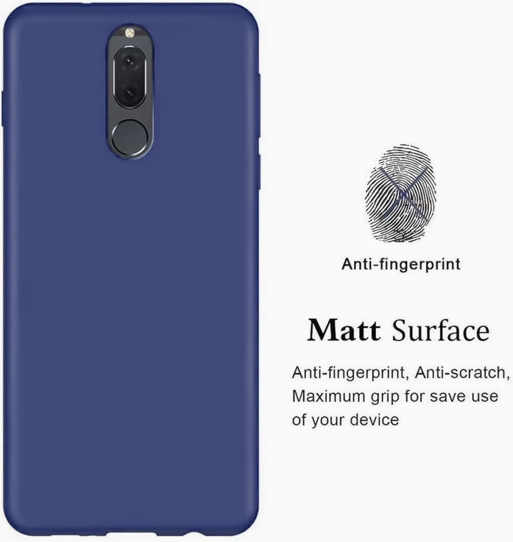 DL3 Mobilak Soft Silicone Protective Case for Huawei Mate 10 Lite with Microfiber Lining and Shockproof Design - Blue 2