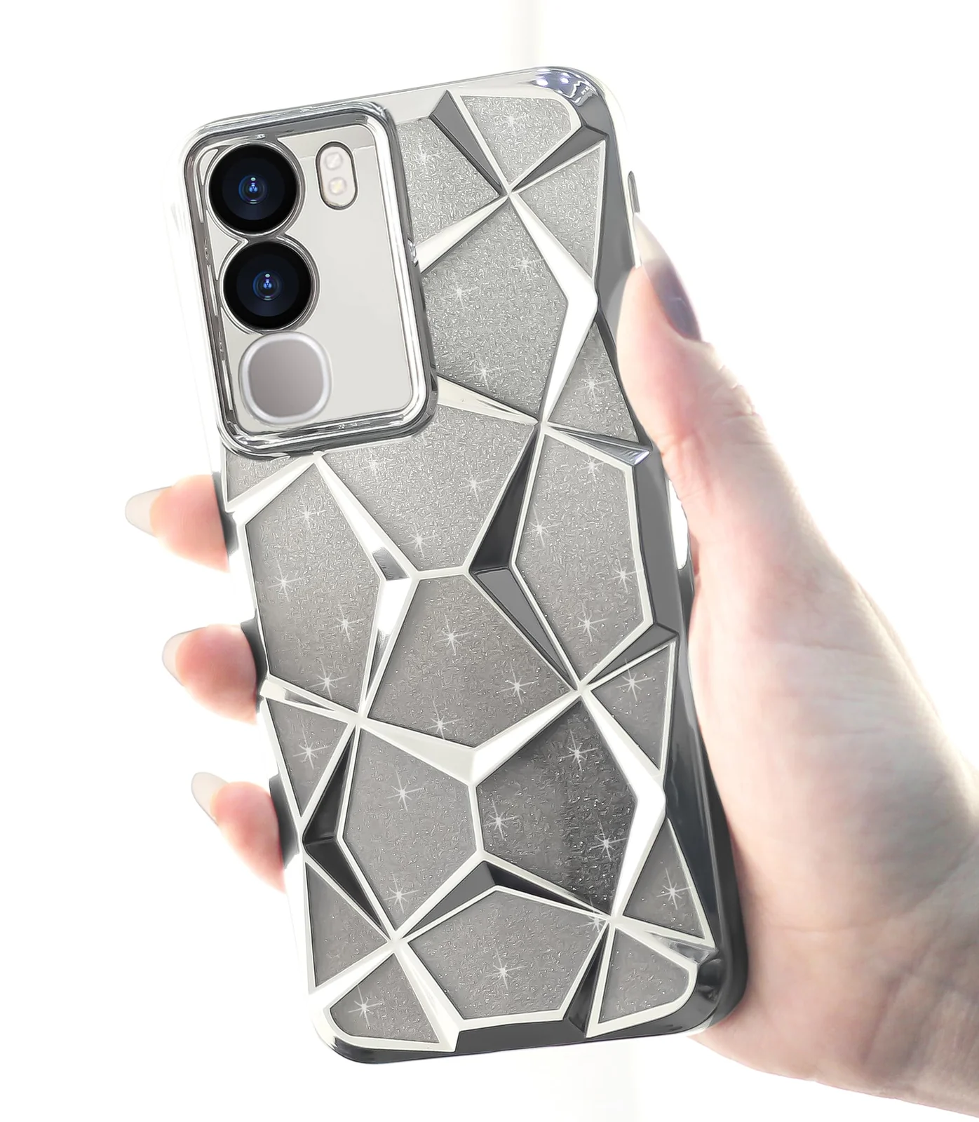 DL3 MOBILAK Gradient Glitter TPU Phone Case for Vivo Y19S