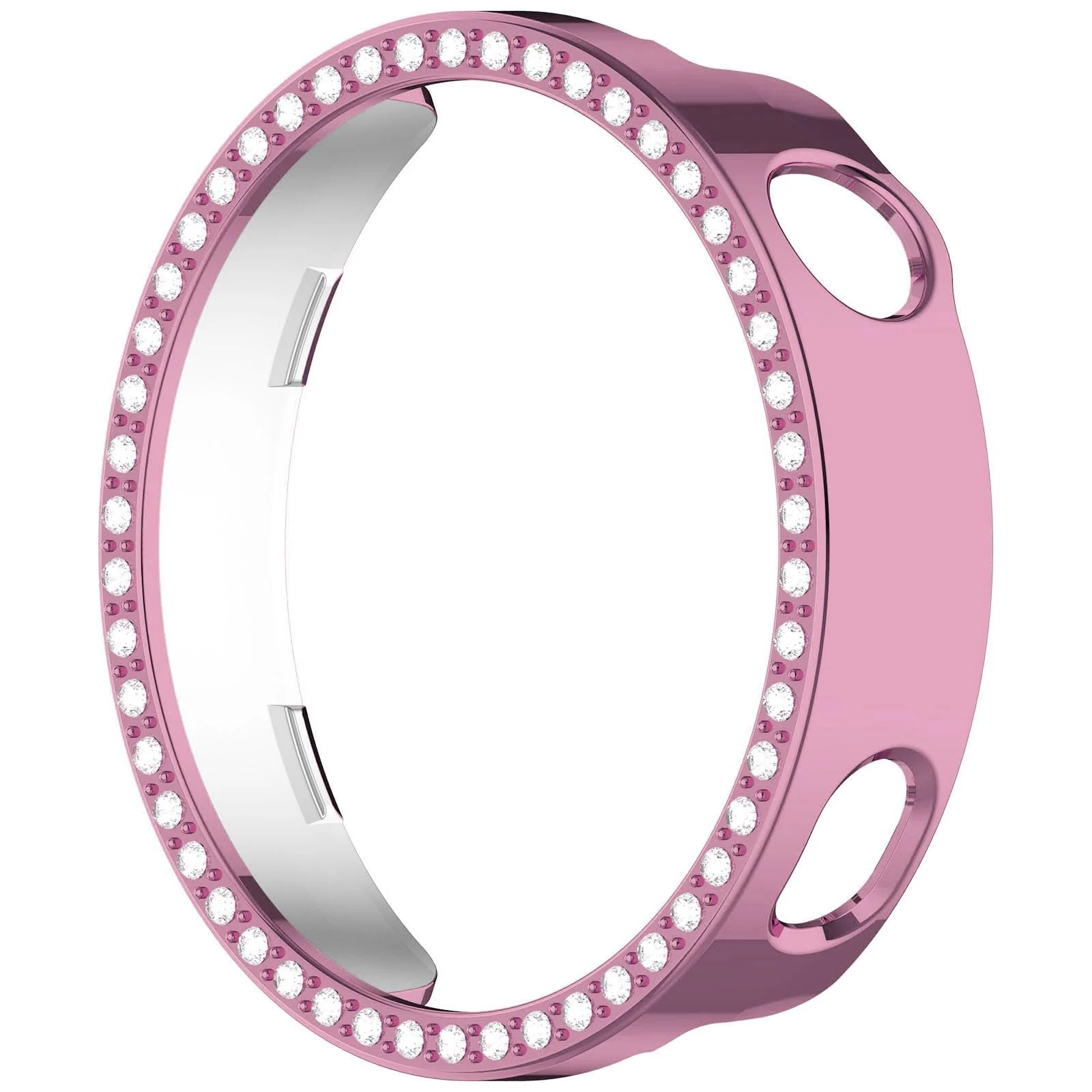 DL3 Mobilak Bling Case for Huawei Watch GT6 41MM, Slim Hard PC Frame Cover with Crystal Diamond Bumper Design (Without Screen Protector), Protective Case for Women and Girls for GT 6 41 mm - Pink