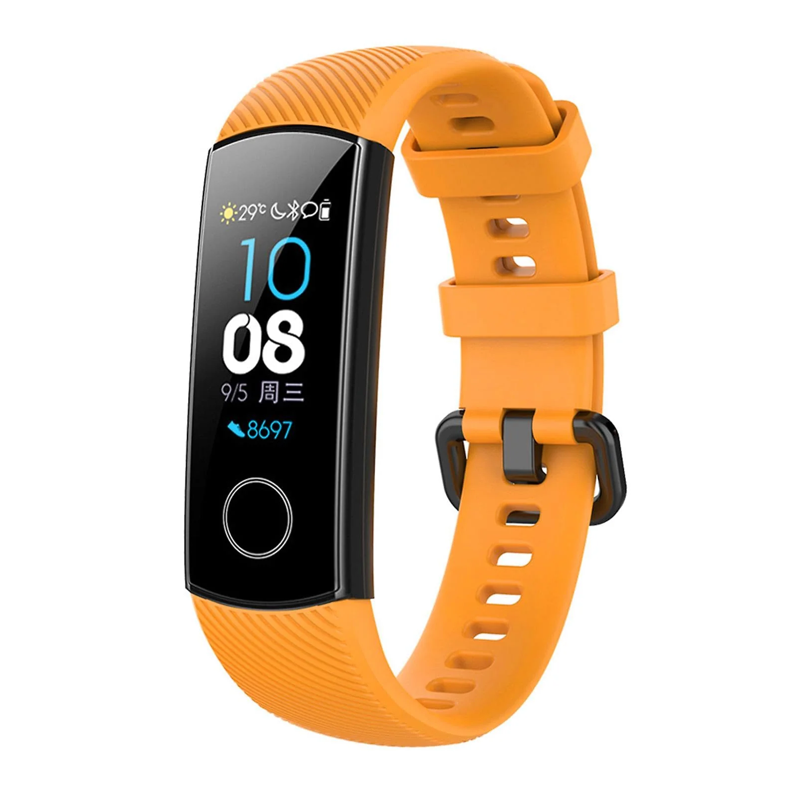 DL3 Mobilak Compatible for Honor Band 5/Honor Band 4 Strap, Soft Silicone Sport Wristband Adjustable Accessory Bracelet Replacement Band for Honor Band 5/Band 4 (A. ) - A.Orange