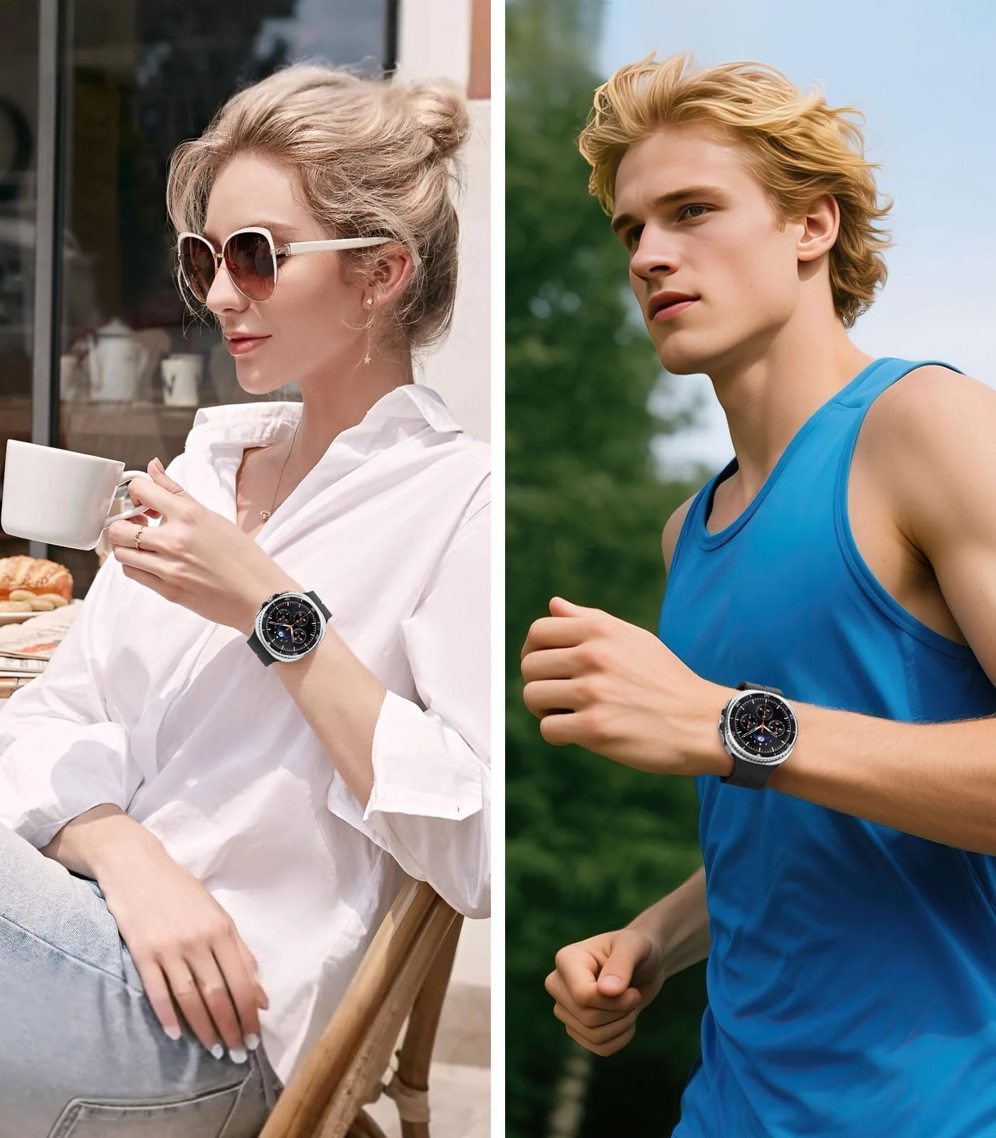 DL3 Mobilak Silicone Strap for Samsung Galaxy Watch 8 40mm/44mm, Men's and Women's Adjustable Sports Silicone Magnetic Buckle Bands for Samsung Galaxy Watch 8 Classic 46mm 2025 - Black