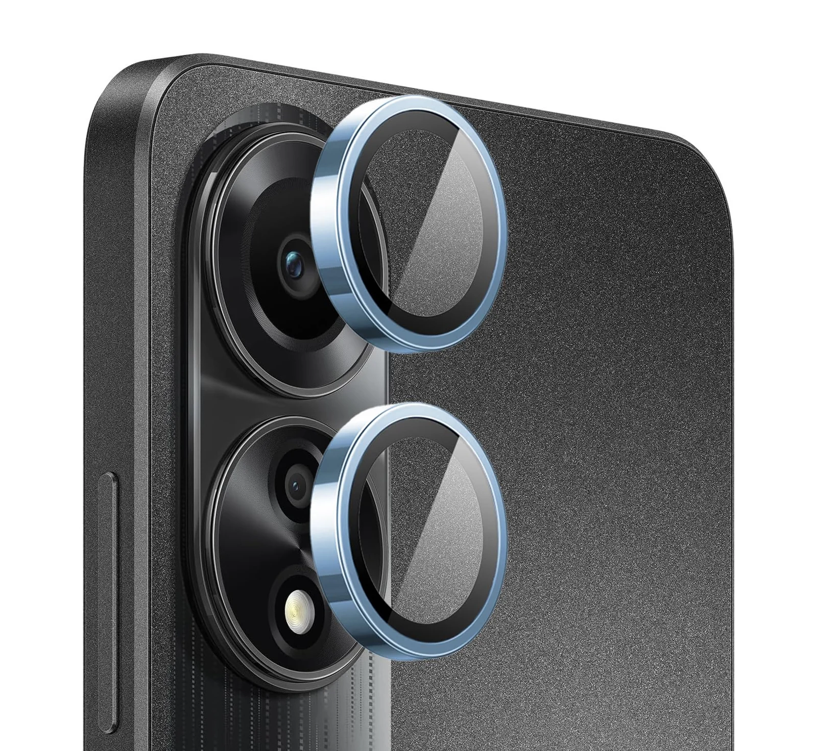 DL3 Mobilak Camera Lens Protector for OPPO A78 4G Accessories, 9H Tempered Glass Metal Individual Ring Camera Cover Screen Protector, Case Friendly, Anti Scratch - Blue