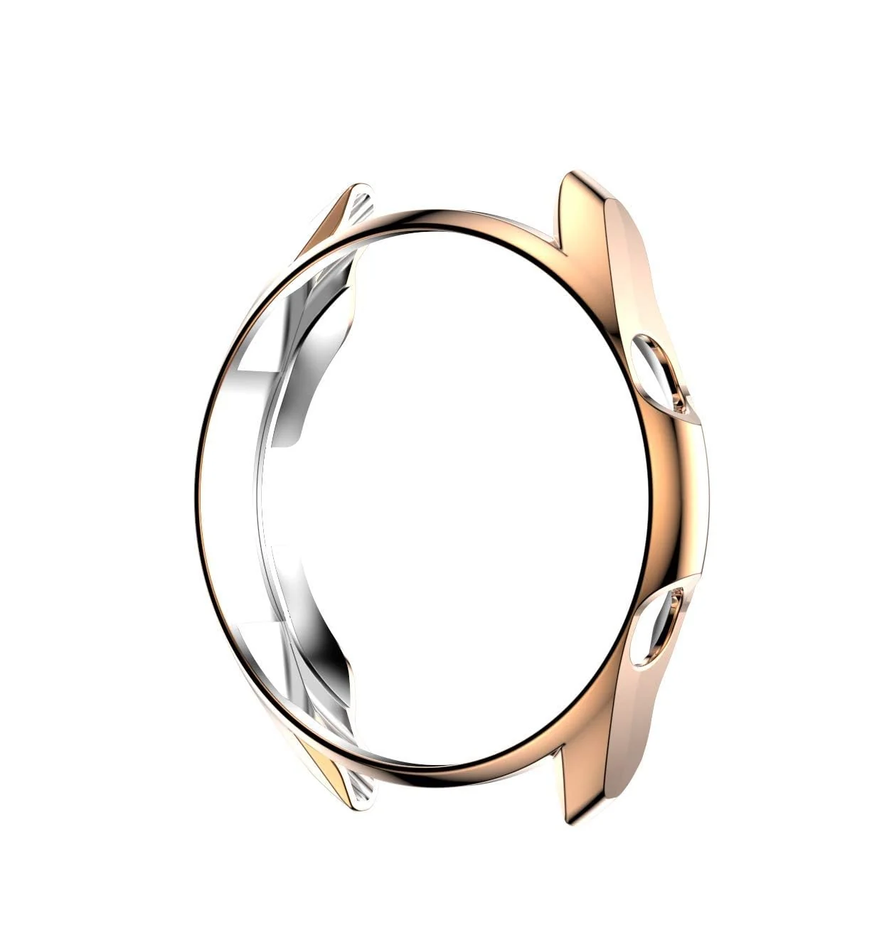DL3 MOBILAK Full-Coverage Watch Case with Tempered Glass for Samsung Galaxy Watch 3 45MM - Rose Gold