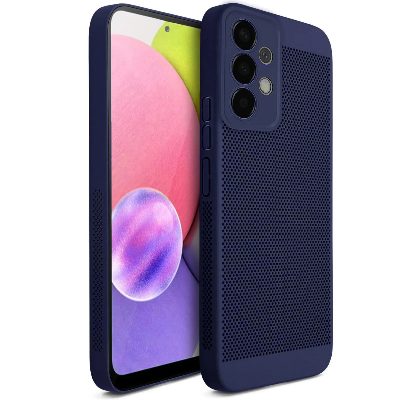 DL3 Mobilak PC Protective Case for Samsung Galaxy A52 / 52S with Camera Protection and Shockproof Design - Blue