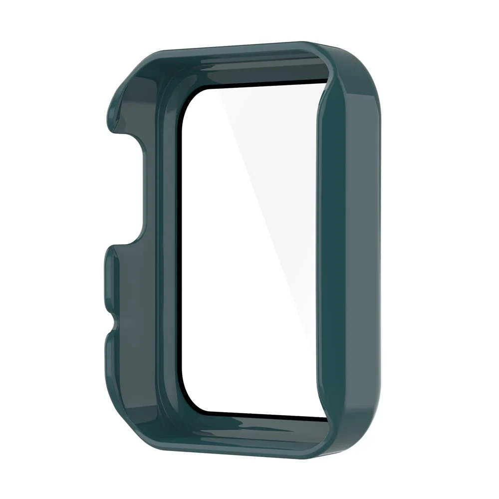 DL3 Mobilak Protective Case Compatible with Xiaomi Mi Watch Lite, 9H Hardness PC Cover Bumper Full Slim Protective Case with Tempered Glass For Redmi Watch Lite - Green