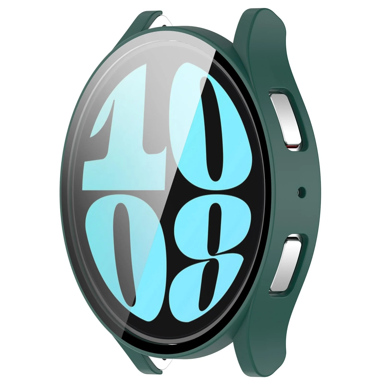 DL3 MOBILAK Full-Coverage Watch Case with Tempered Glass for Samsung Galaxy Watch 6 44 mm, Green