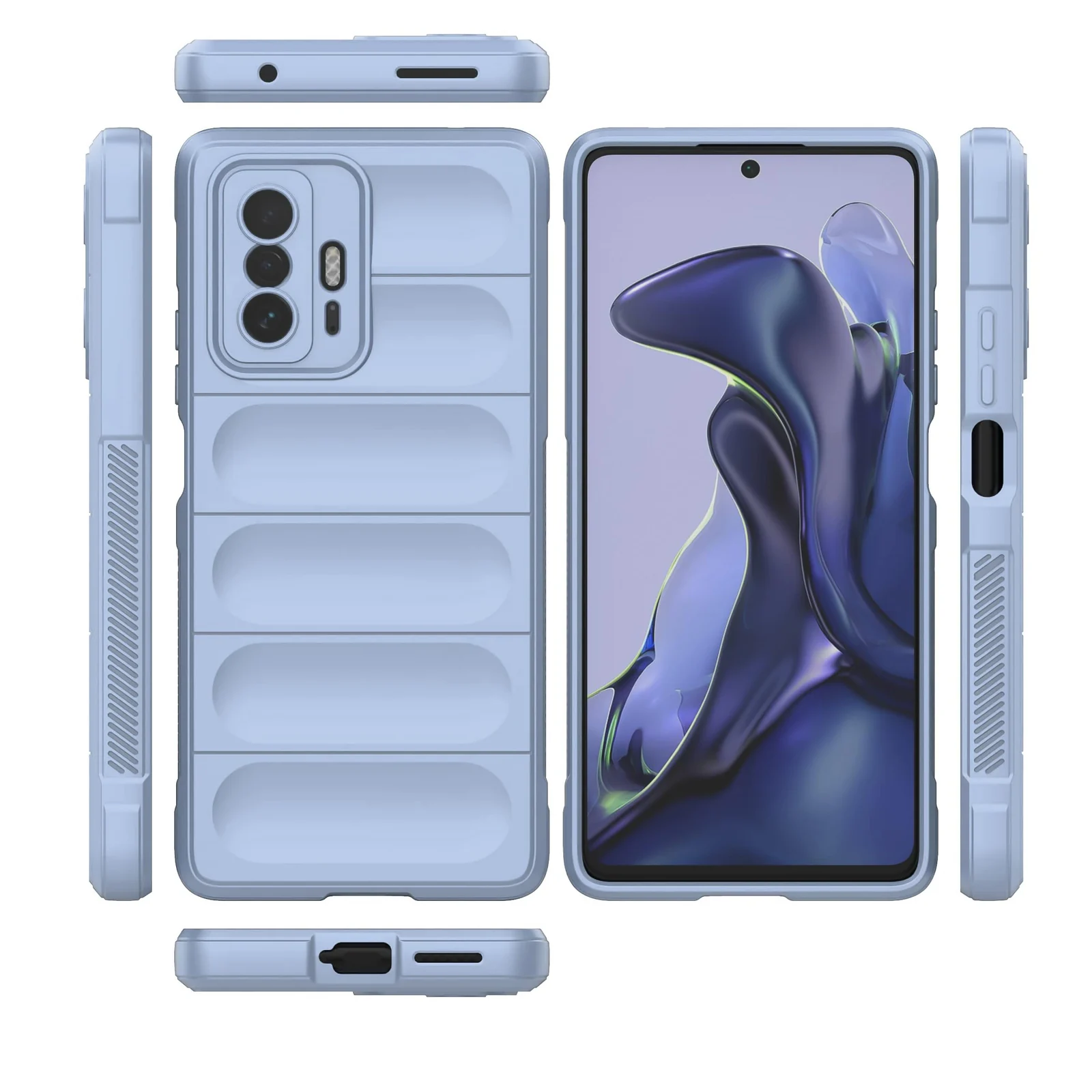 DL3 Mobilak Rugged Protective Case for Xiaomi 11T 5G / Xiaomi 11T Pro 5G, Camera protection, Shock-absorbing protection, Non-slip grip - Baby Blue