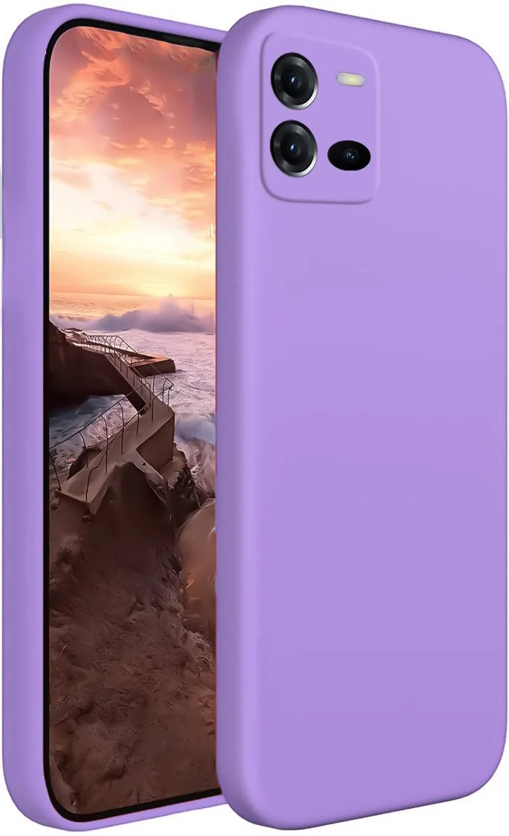 Dl3 Mobilak vivo V25 5G Case,Soft Flexible Silicone Gel Rubber Bumper Cover,Slim Fit Full Body Shockproof Protective Phone Case (Laveder)