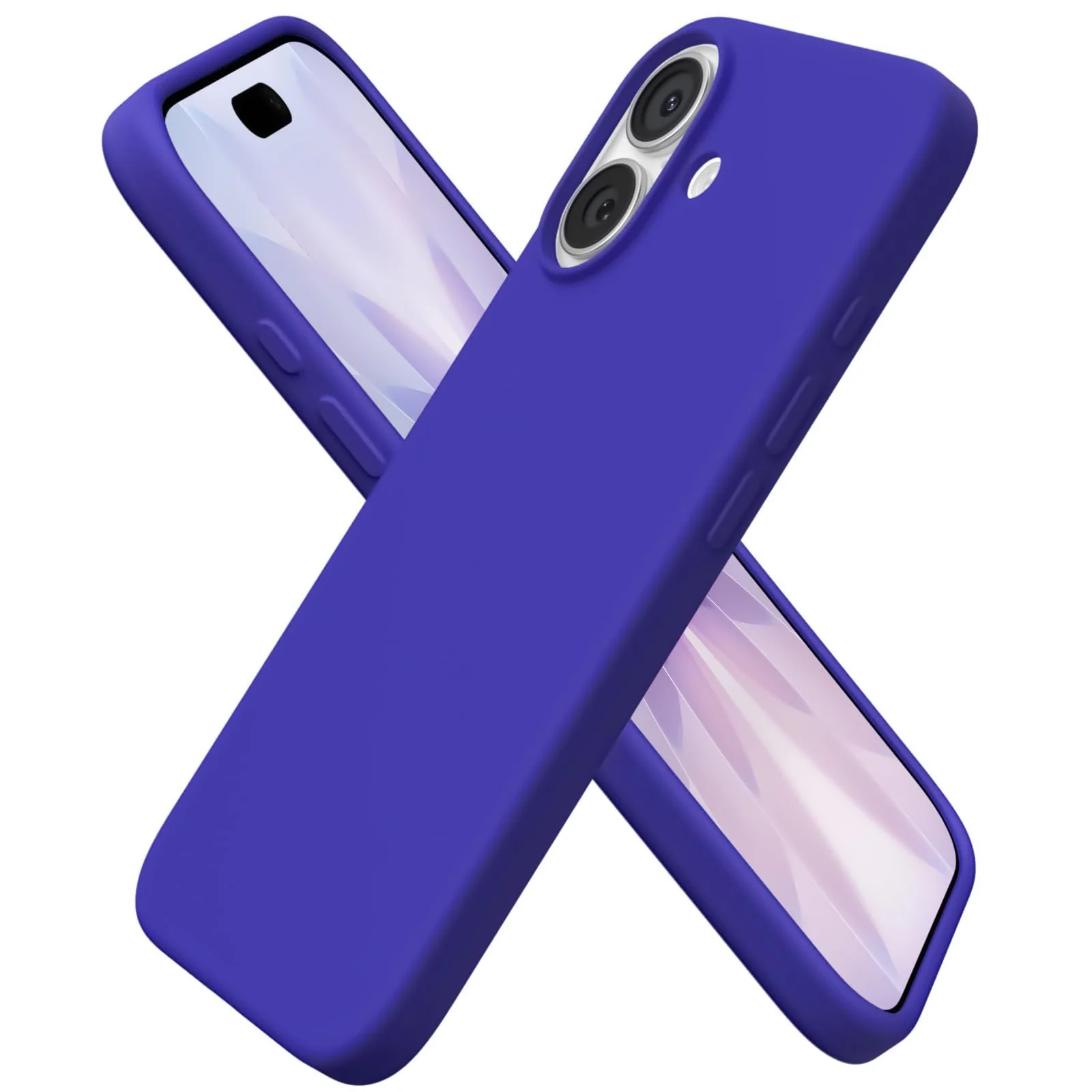 DL3 Mobilak Liquid Silicone Protective Case for iPhone 17 6.3-Inch with Microfiber Lining and Shockproof Design - Pepsi