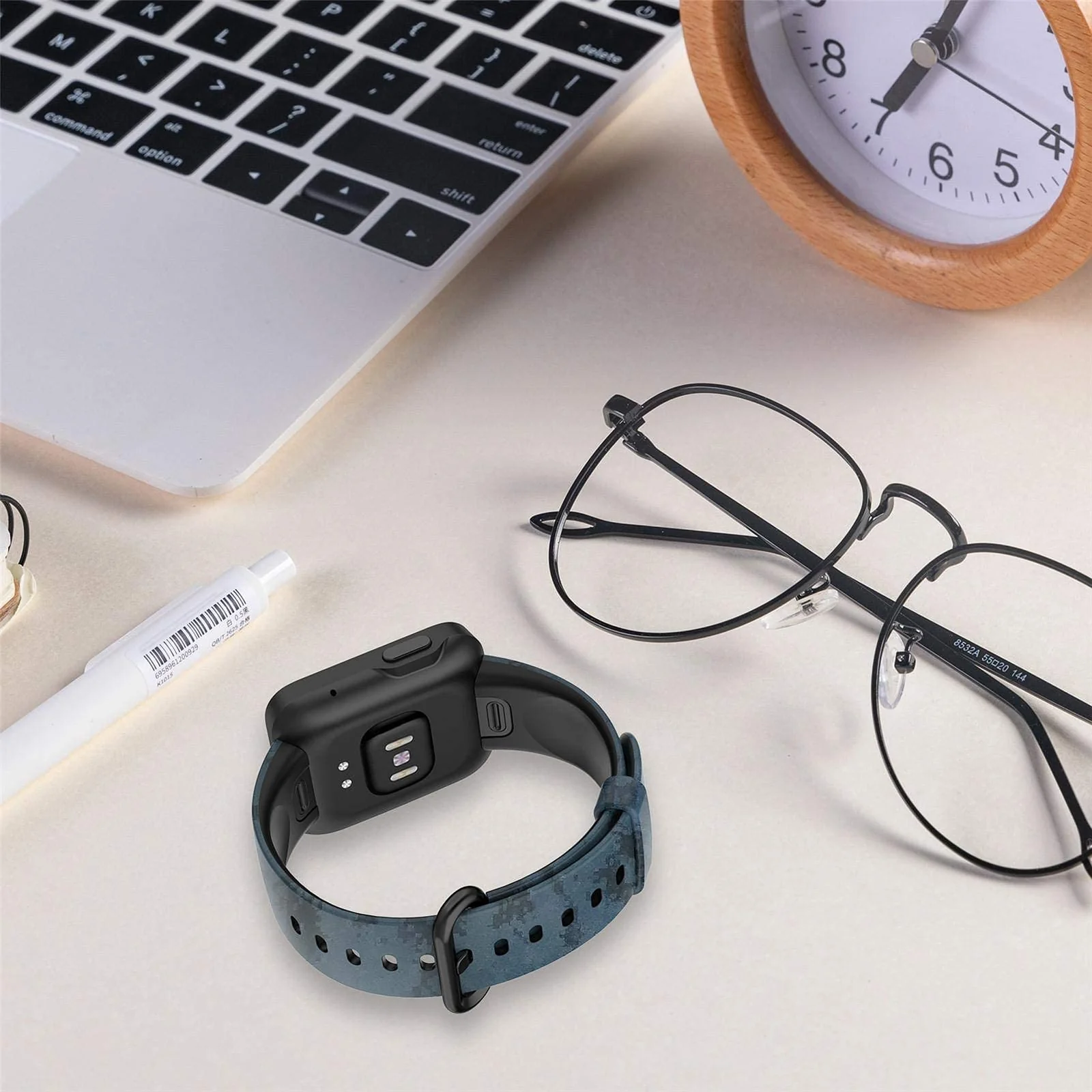 DL3 Mobilak Strap Compatible with Xiaomi Redmi Watch 2 Lite/Poco Watch/Redmi Watch 2 / Horloge 2 Soft Replacement Sport Silicone Strap - Digital Blue